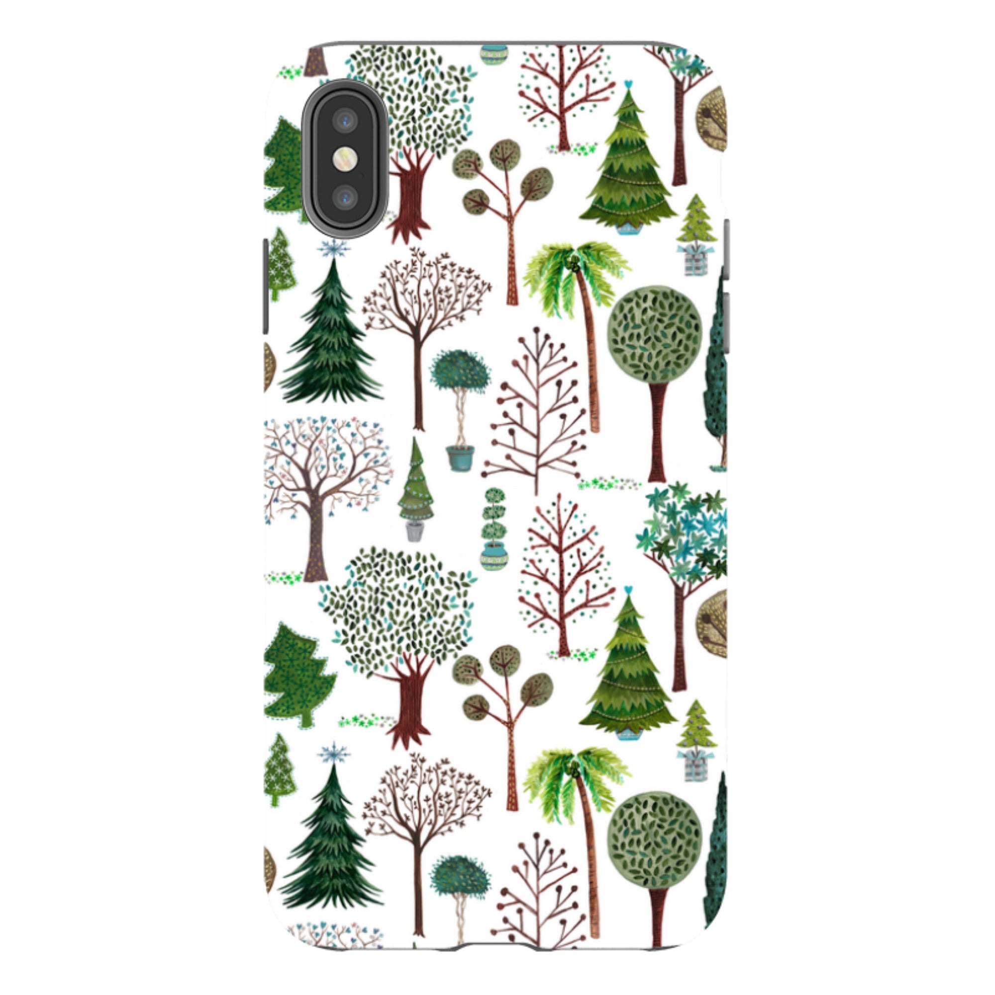iPhone Tough Case - Xmas Trees By Caroline Bonne Muller