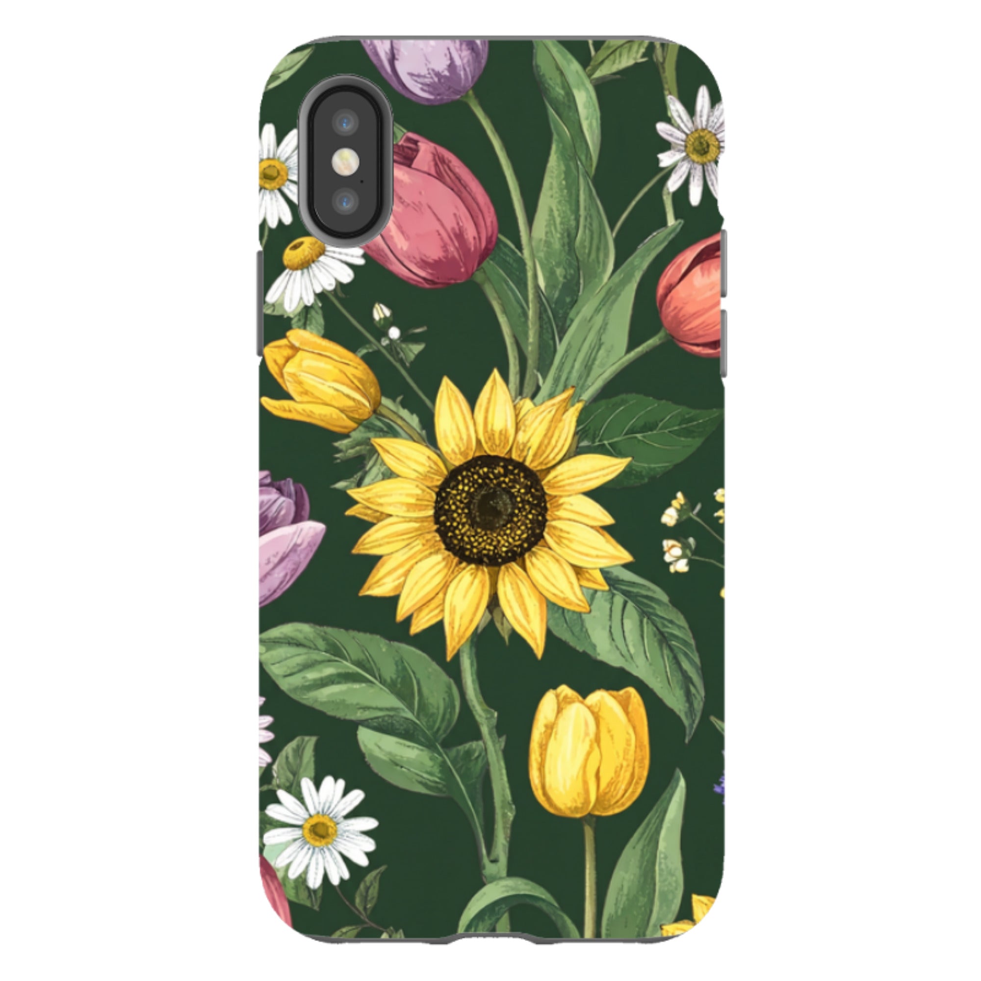 iPhone Case - Green Sunflowers