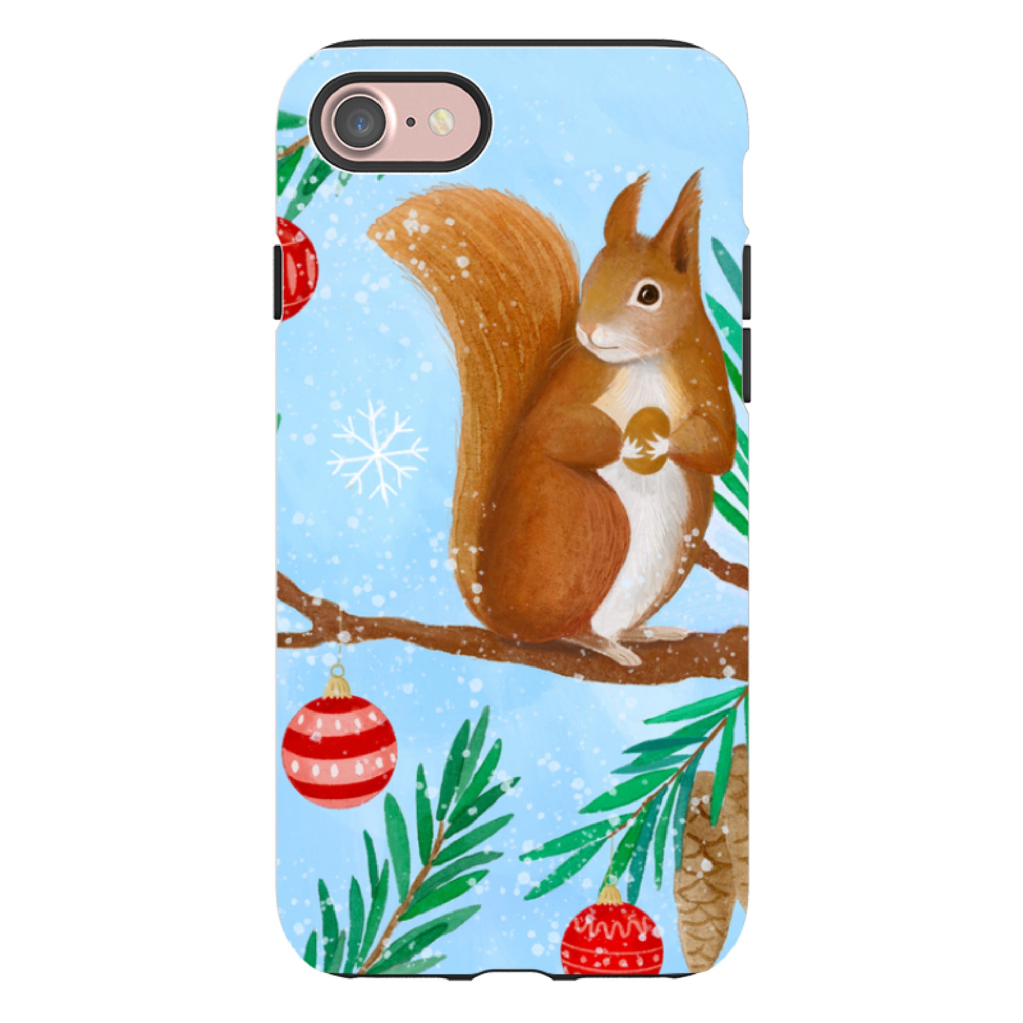 iPhone Tough Case - Winter Squirrel By Bex Parkin