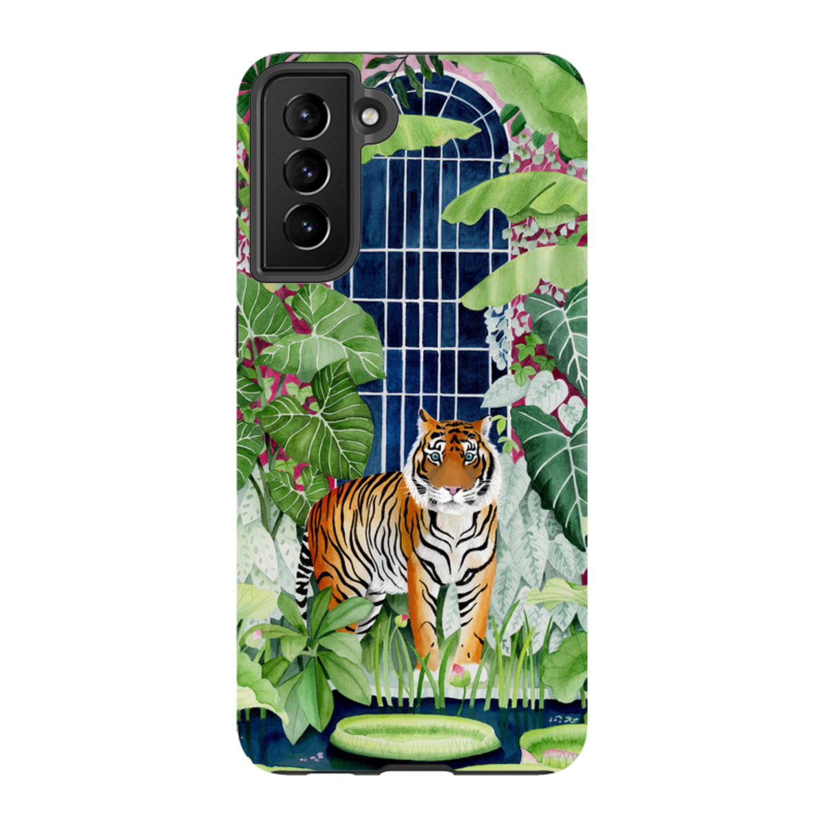 Samsung Tough Case - Green House Tiger By Bex Parkin