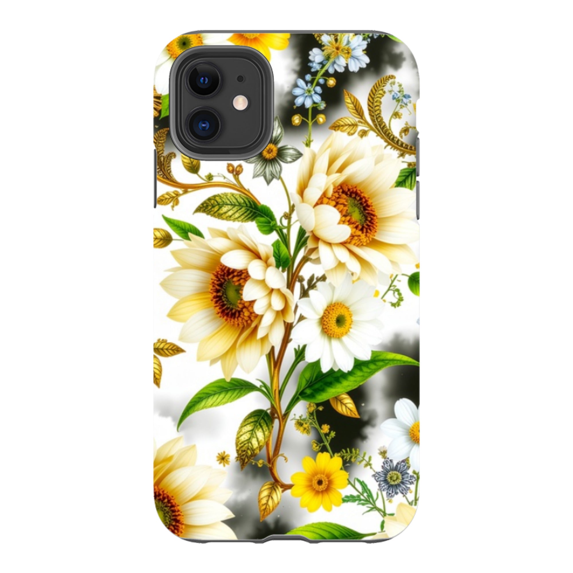iPhone Case - Gold Flowers
