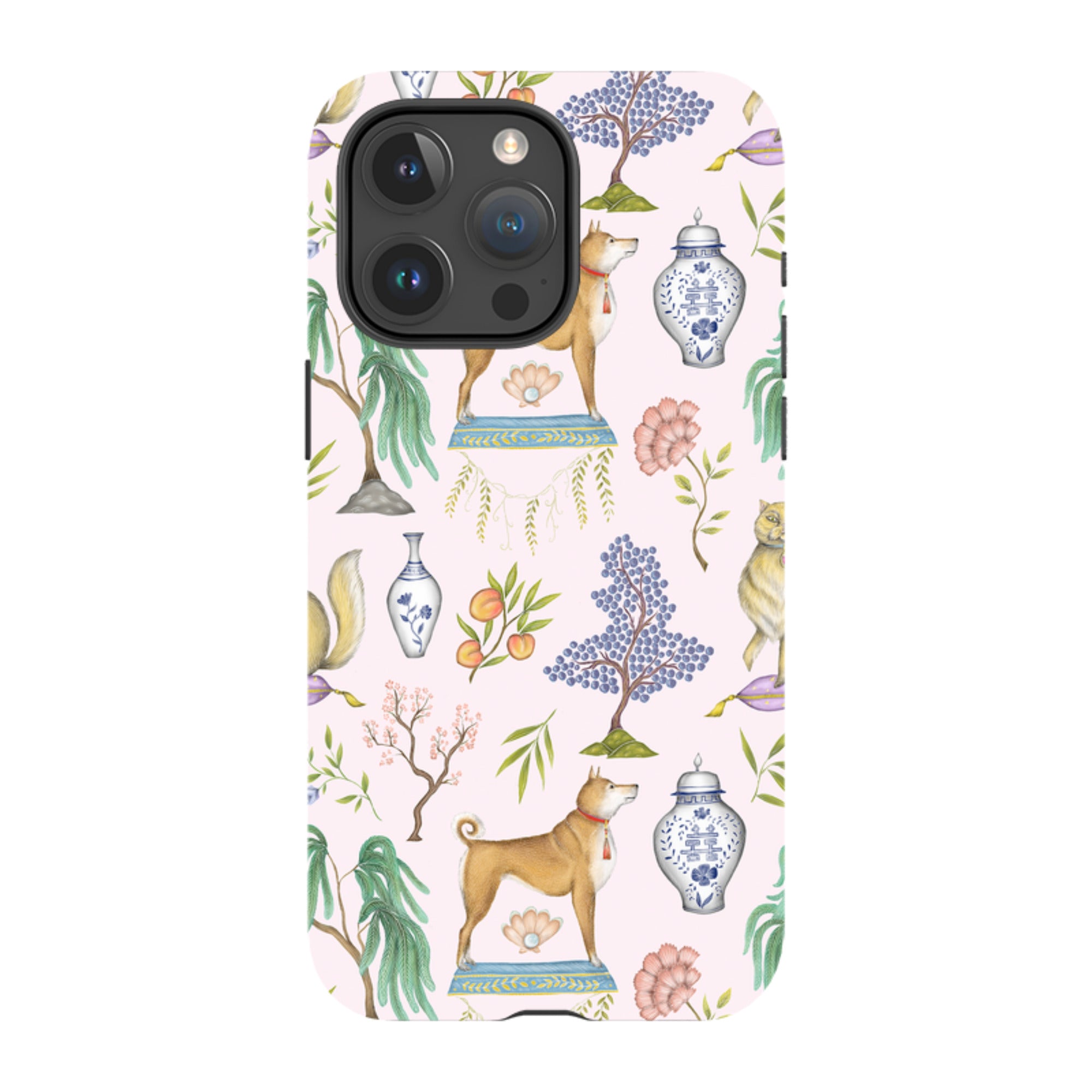 iPhone MagSafe Tough Case -  Chinoiserie Menagerie Pink By Catherine Rowe
