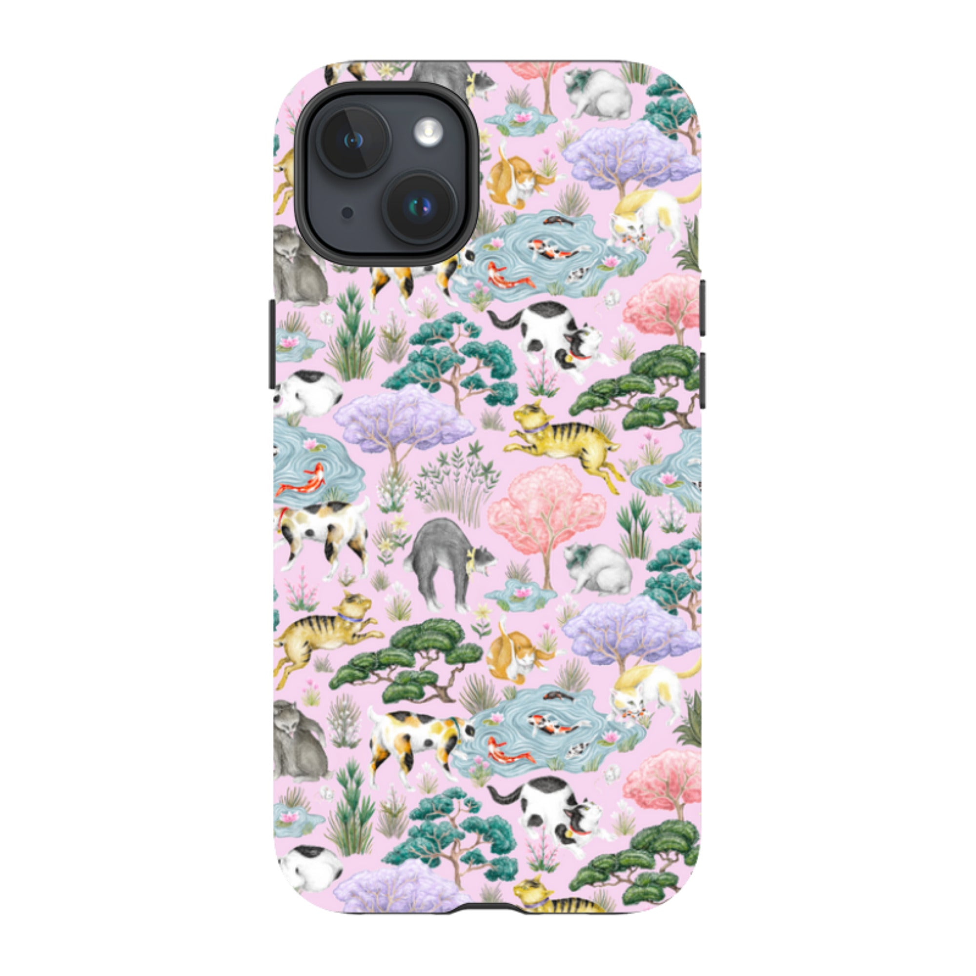 iPhone Tough Case - Cat Garden By Catherine Rowe