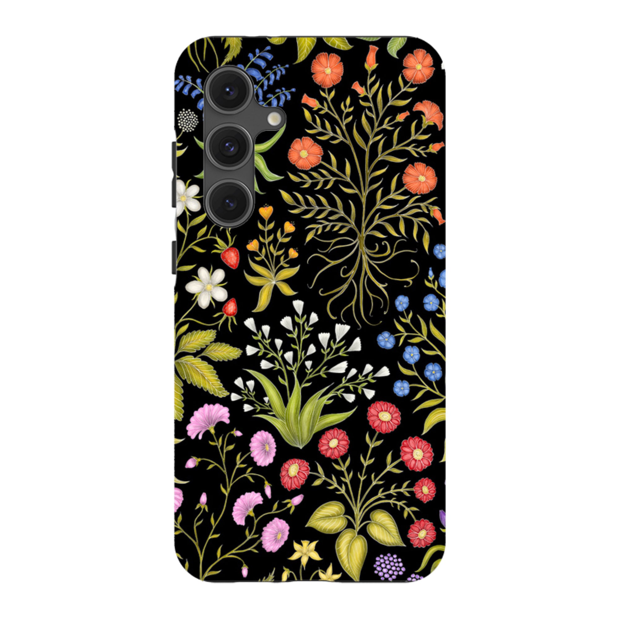 Samsung Tough Case - Fleurs Black By Catherine Rowe