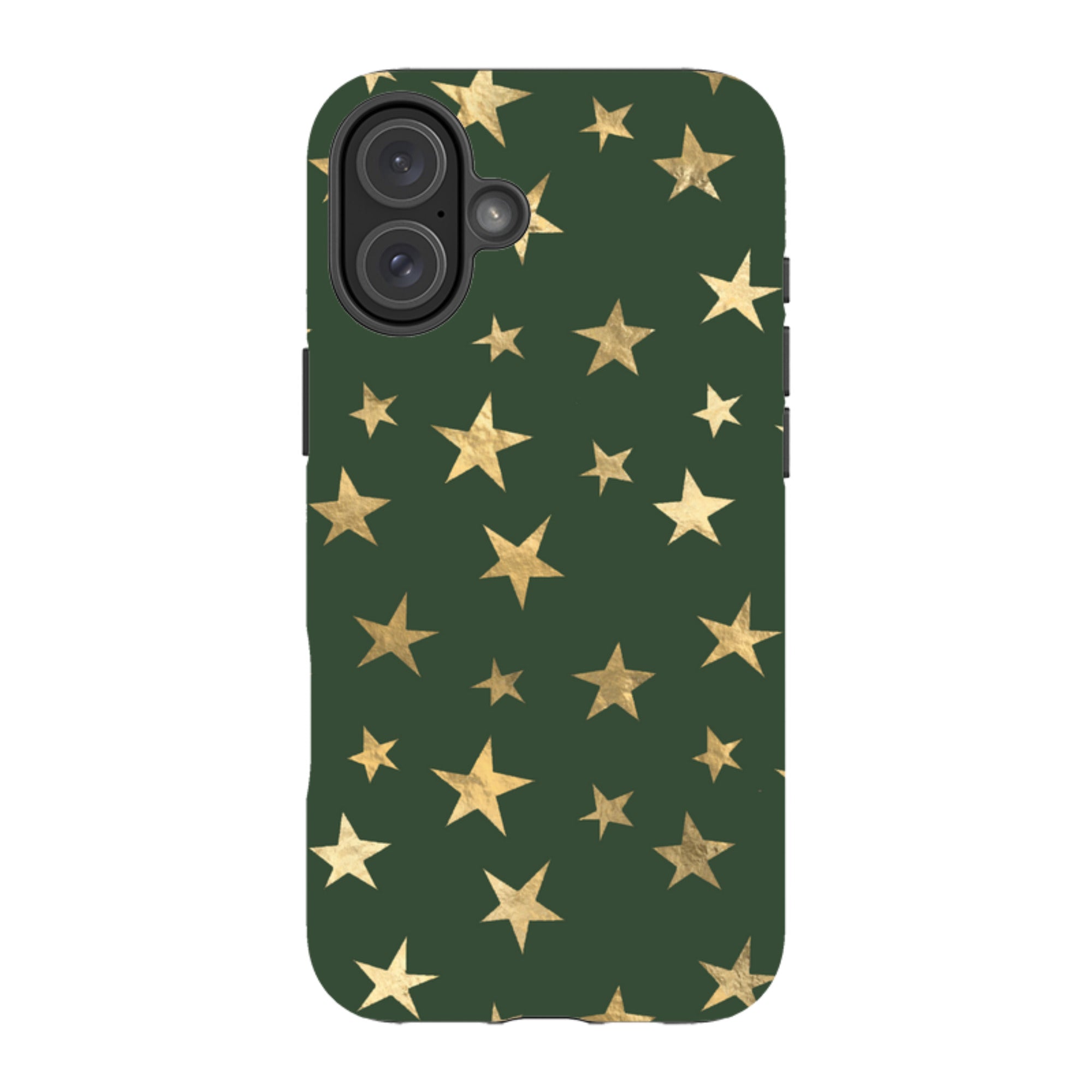 iPhone Tough Case - Green and Gold Stars