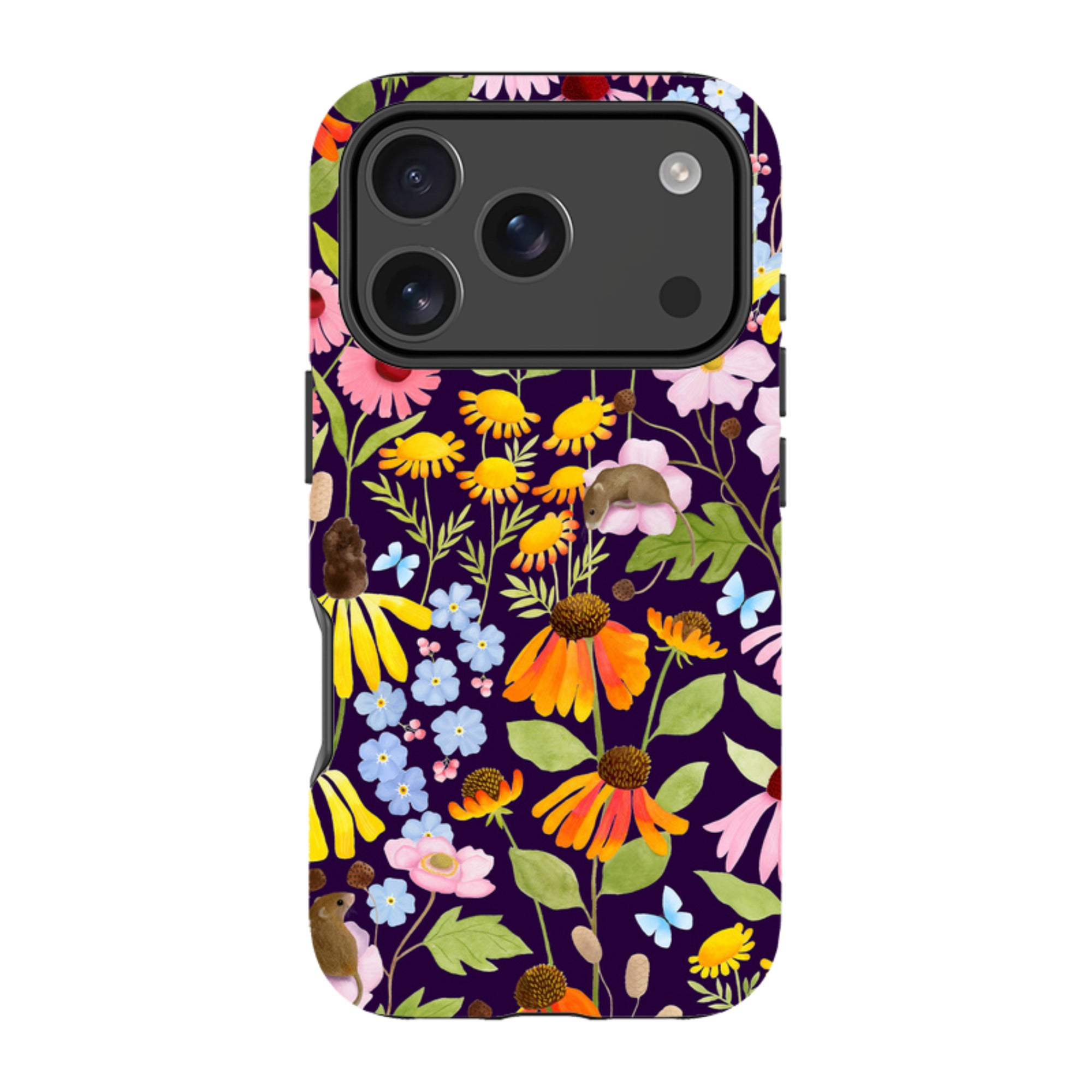 iPhone Tough Case - Mice And Wildflowers By Bex Parkin
