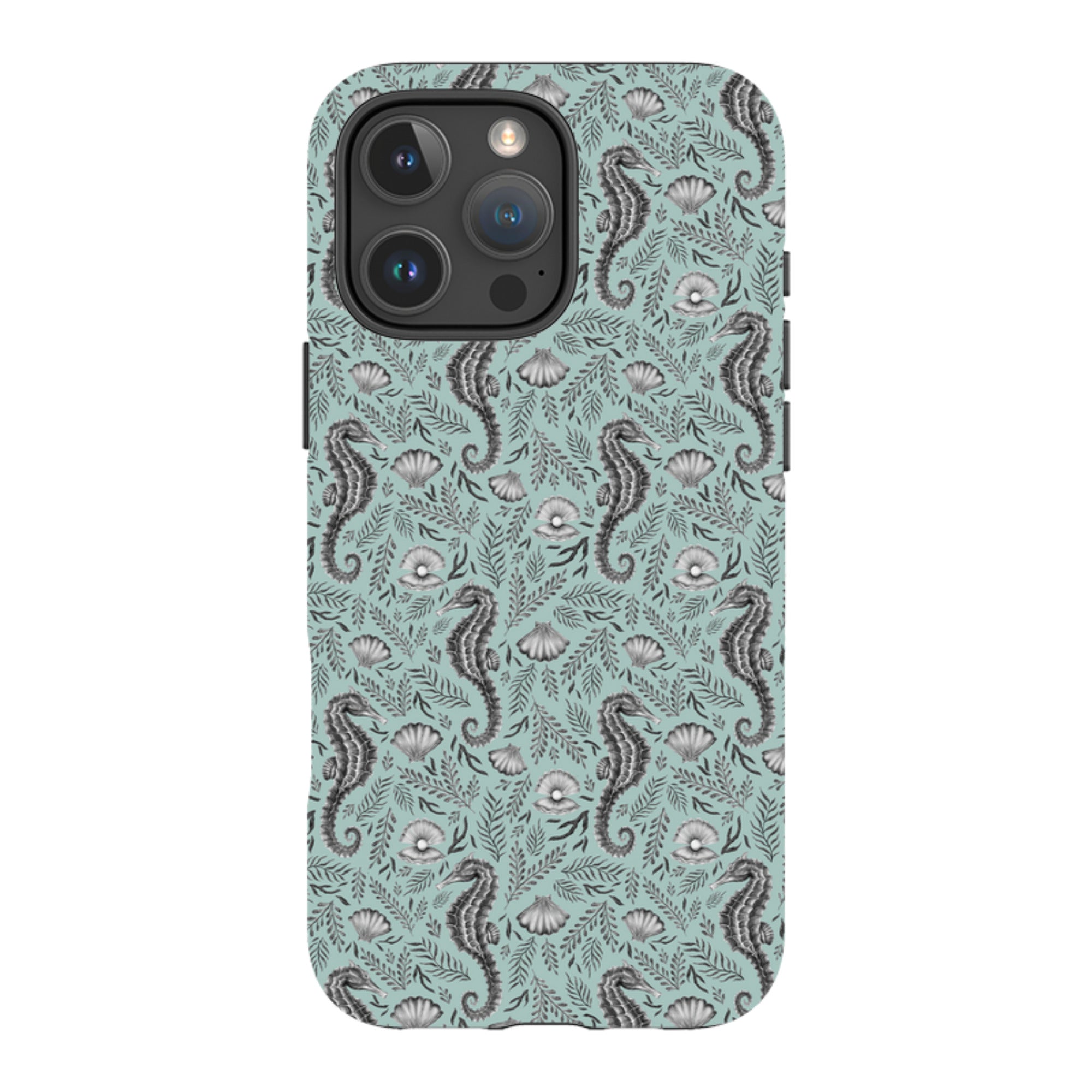 iPhone Tough Case - Seahorse Seafoam By Catherine Rowe