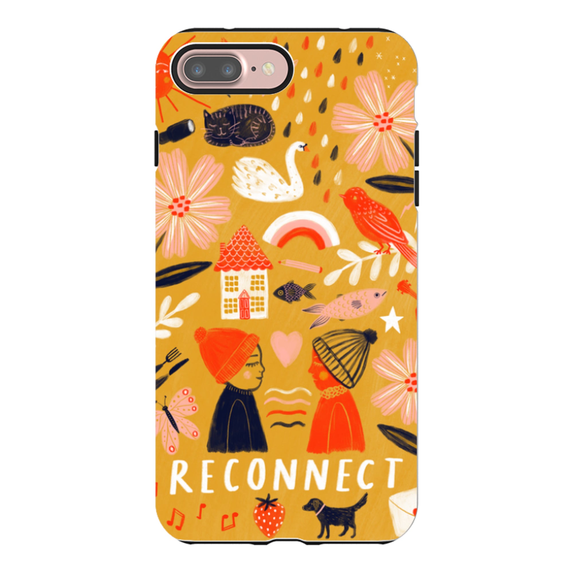 iPhone Tough Case - Reconnect Yellow By Lee Foster Wilson