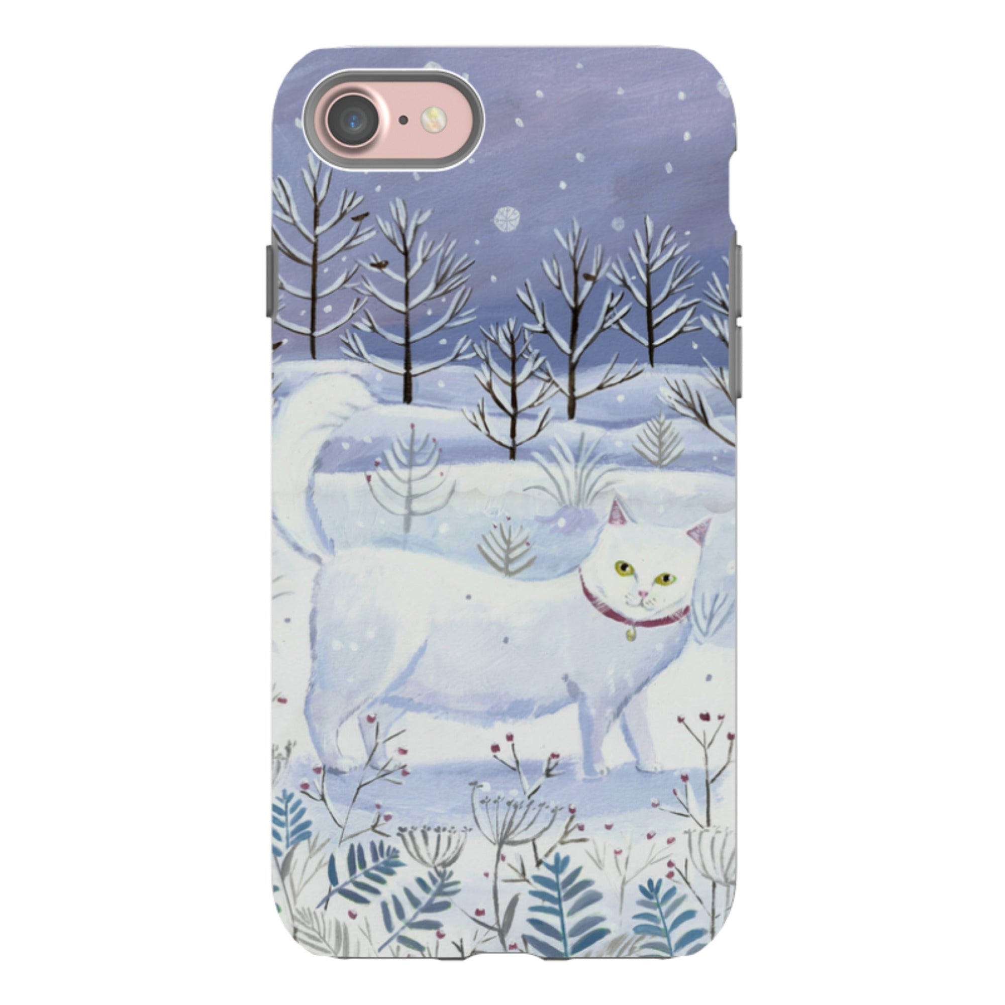 iPhone Tough Case - White Cat By Mary Stubberfield