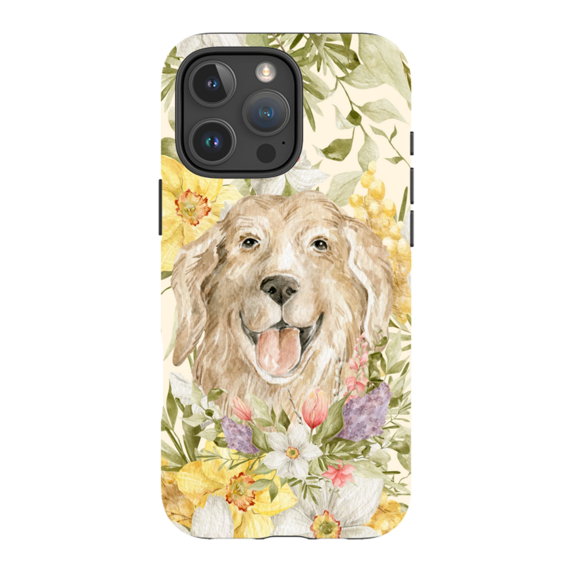 iPhone Tough Case - Floral Dog