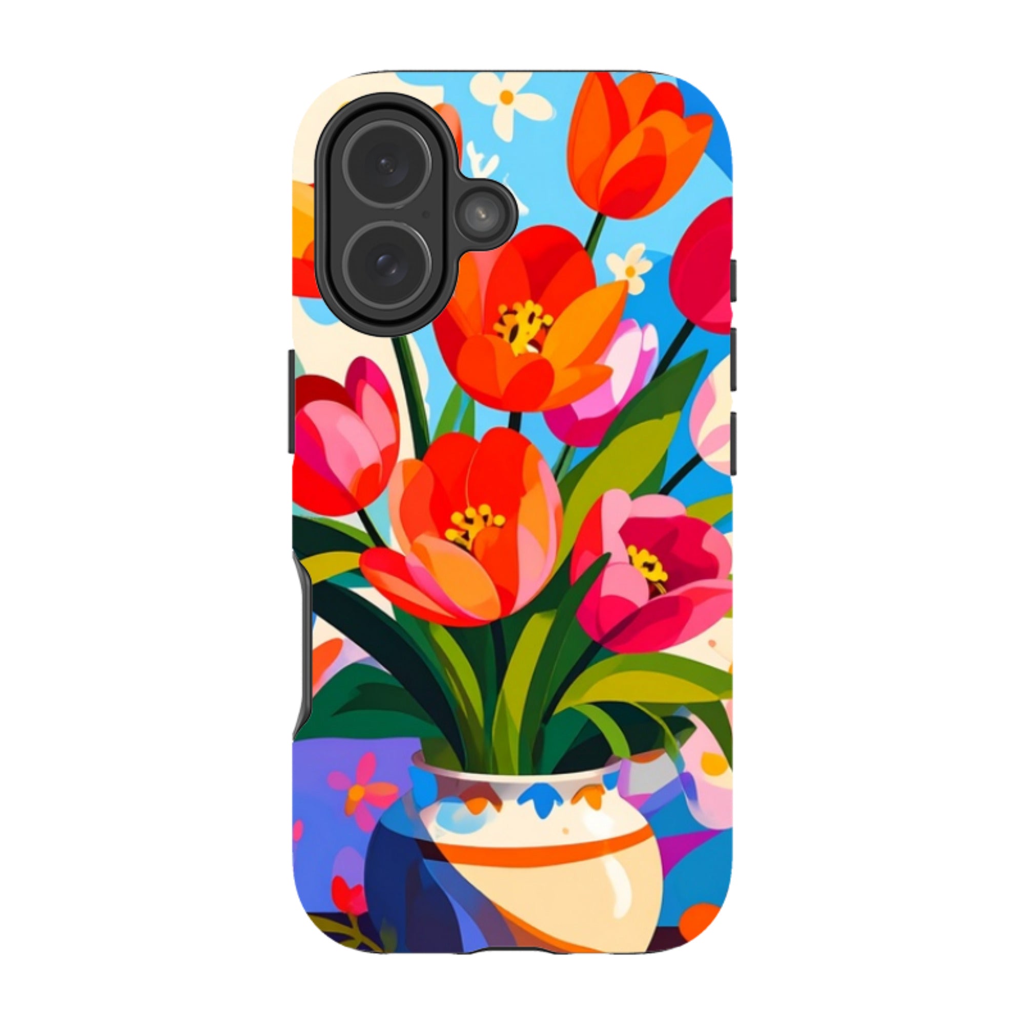 iPhone Tough Case - Tulip Pot Floral