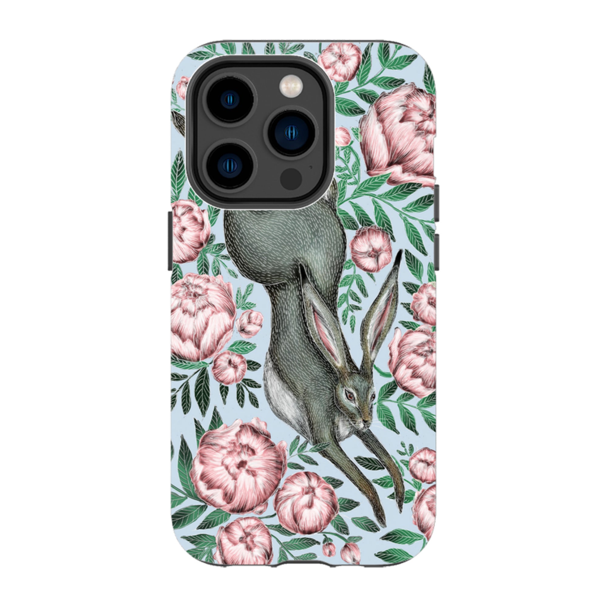 iPhone MagSafe Tough Case - Hare and Peonies By Catherine Rowe