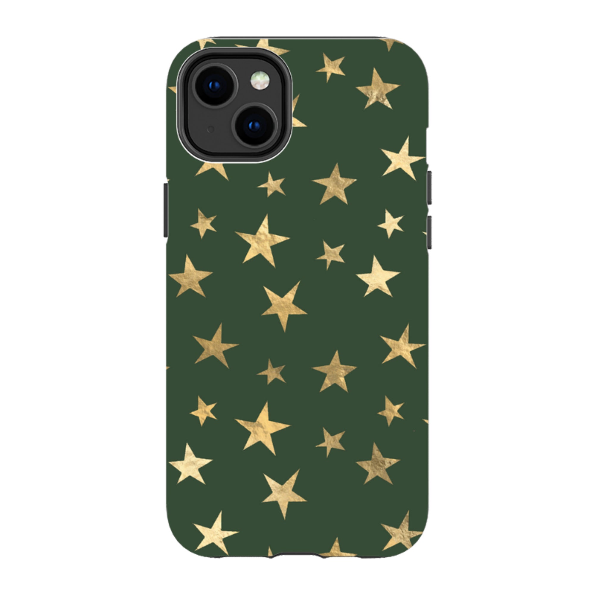 iPhone Tough Case - Green and Gold Stars