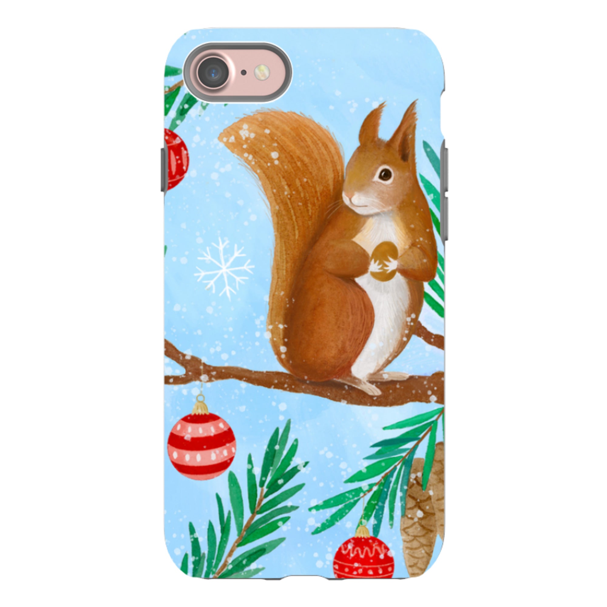 iPhone Tough Case - Winter Squirrel By Bex Parkin