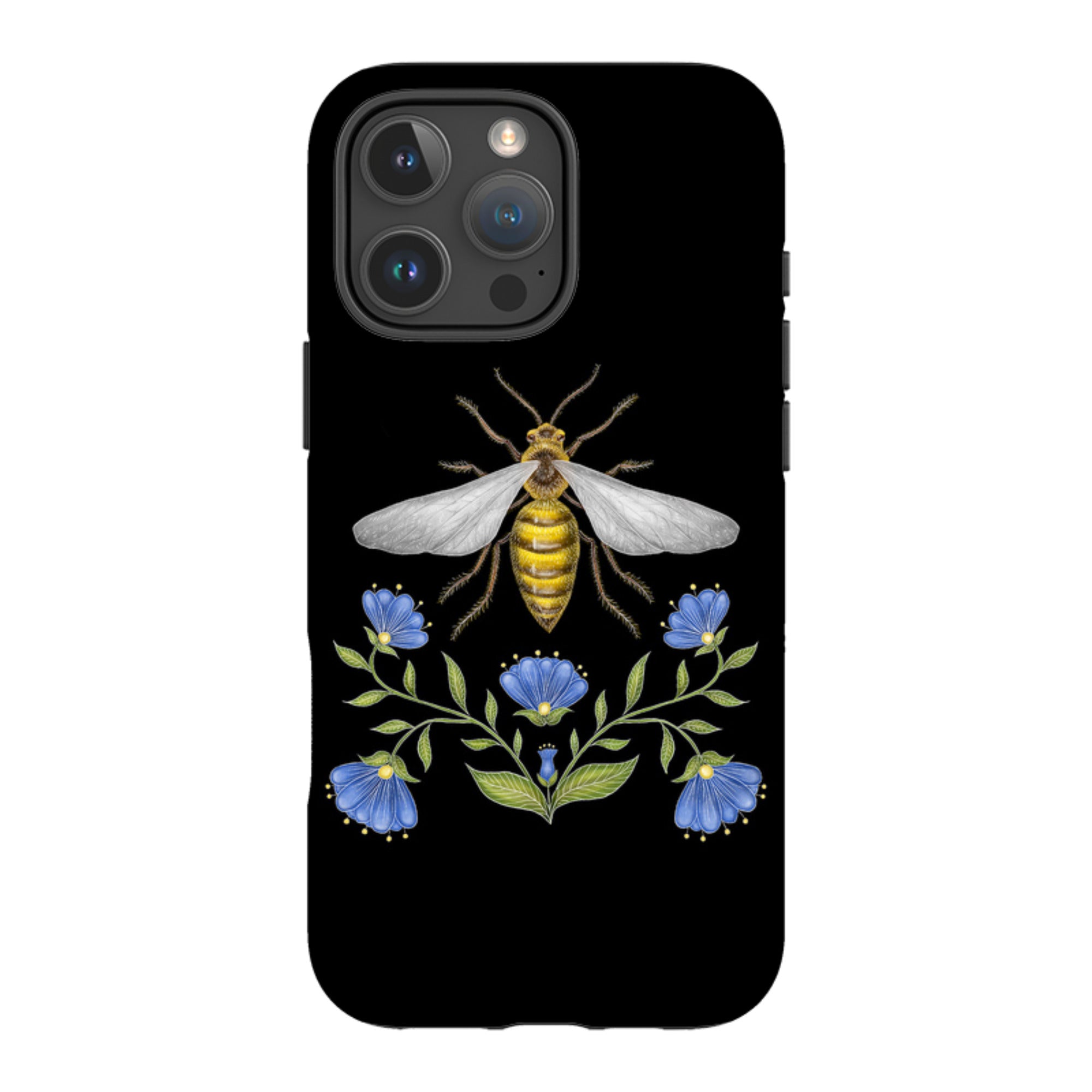 iPhone MagSafe Tough Case - Wings Of Freedom Black By Catherine Rowe