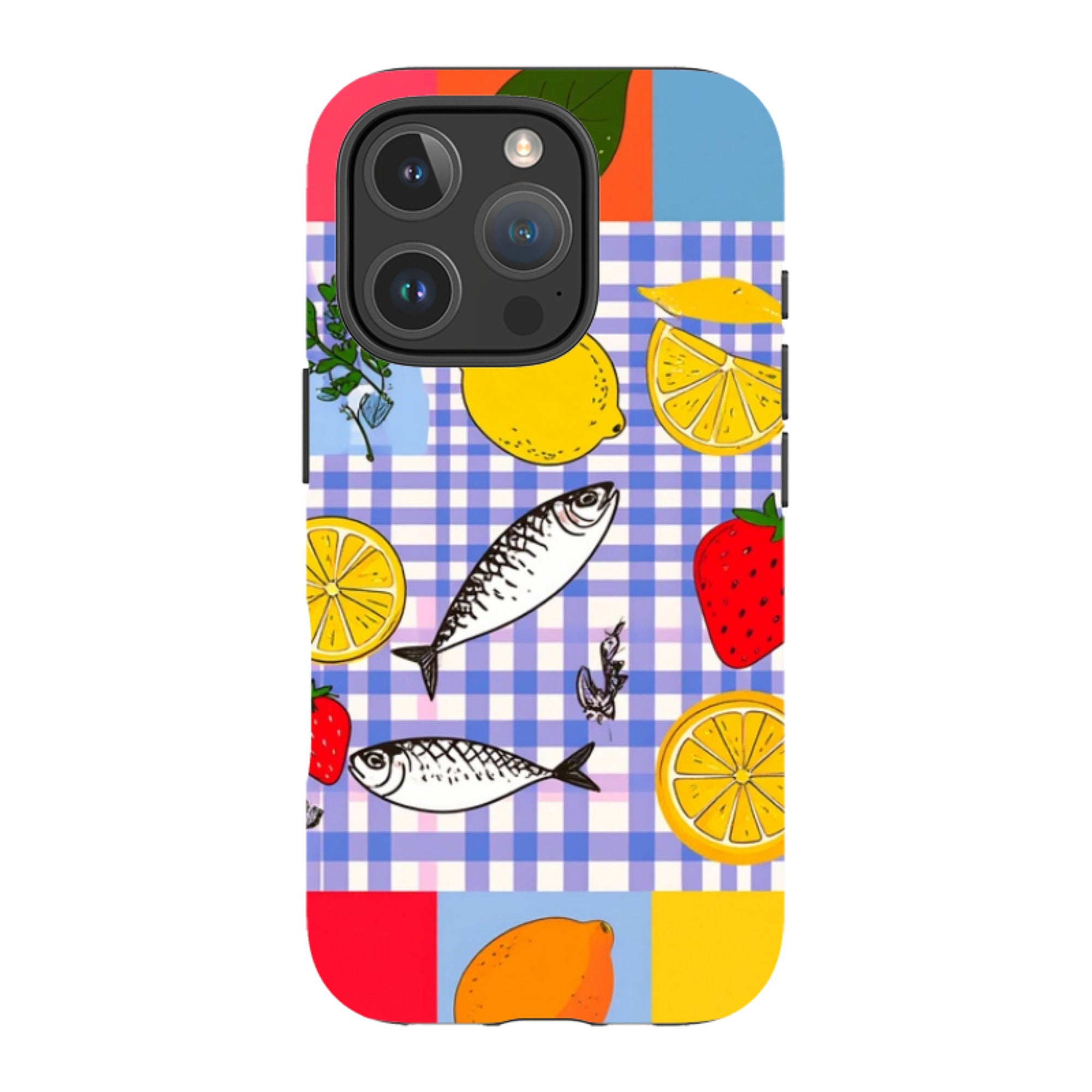 iPhone Tough Case - Sardines and Checks