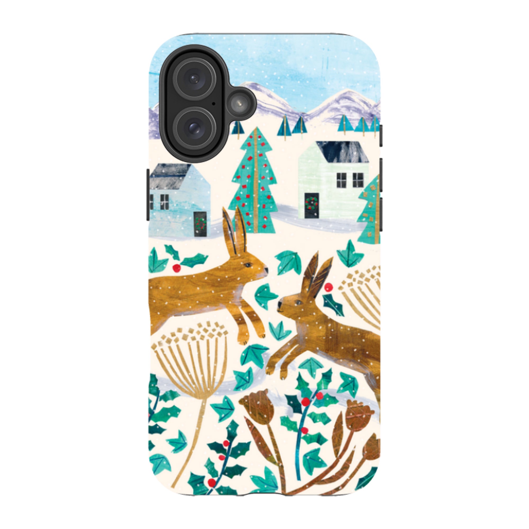 iPhone Tough Case - Xmas Hare By Tracey English