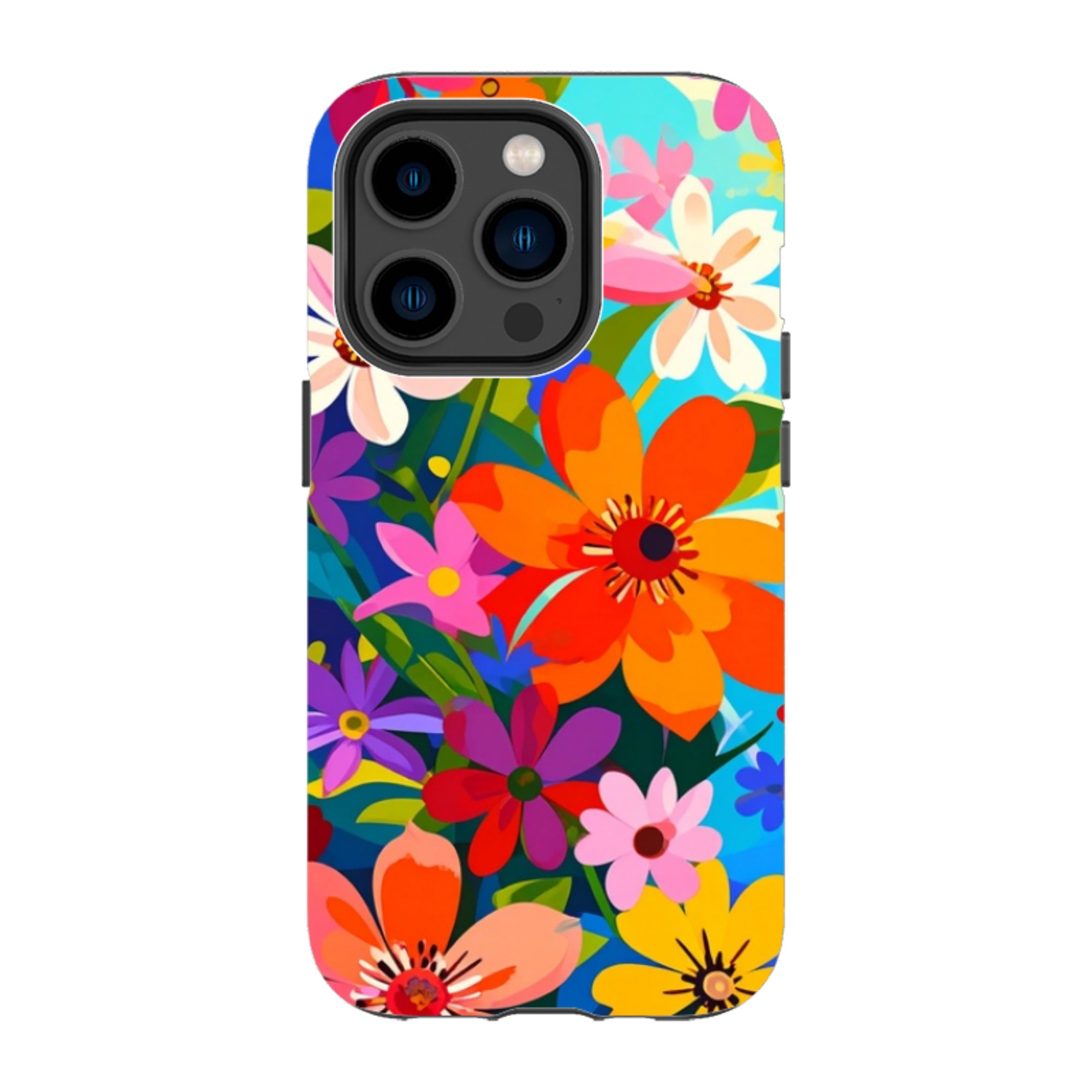 iPhone MagSafe Tough Case - Rainbow Floral