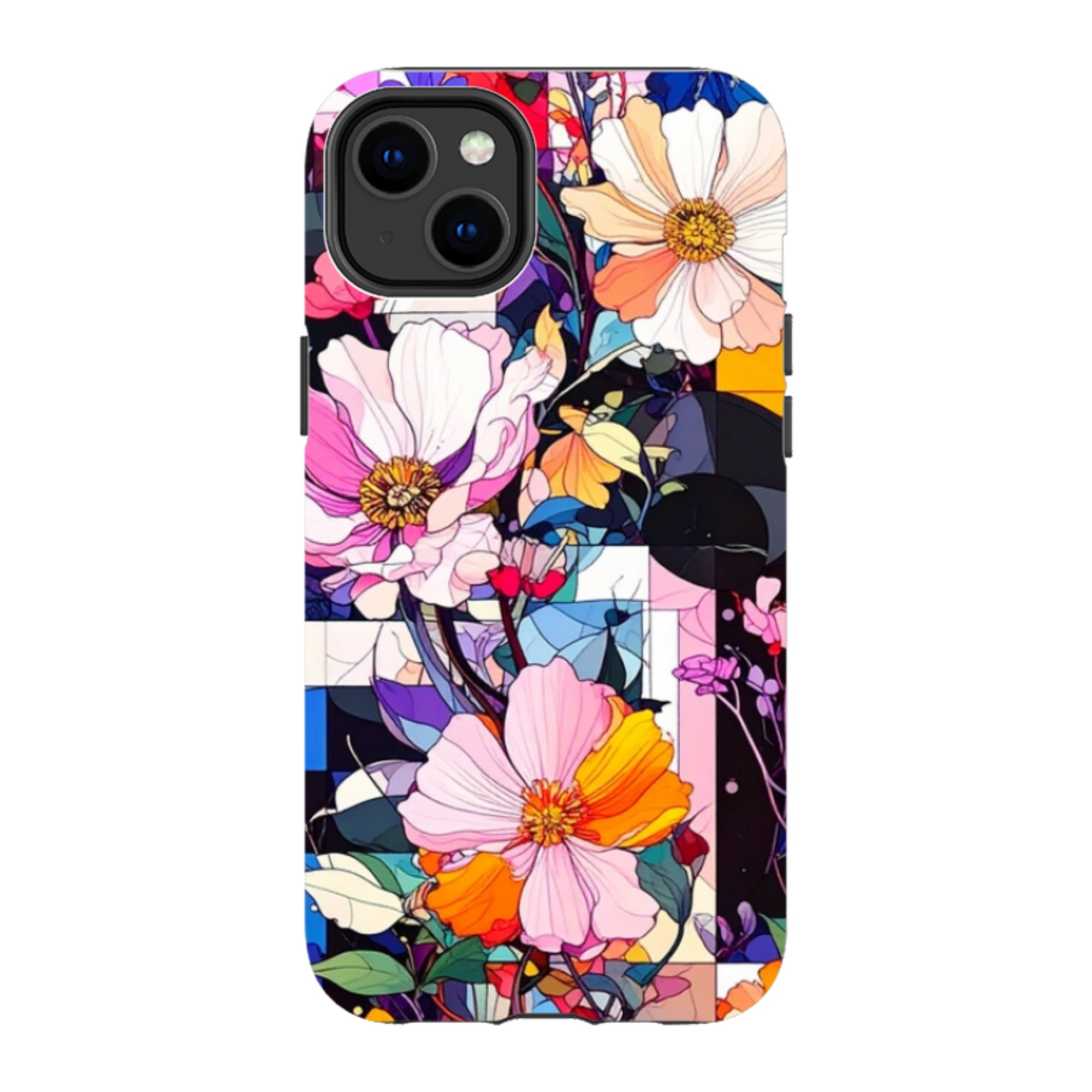 iPhone Tough Case - Block Floral