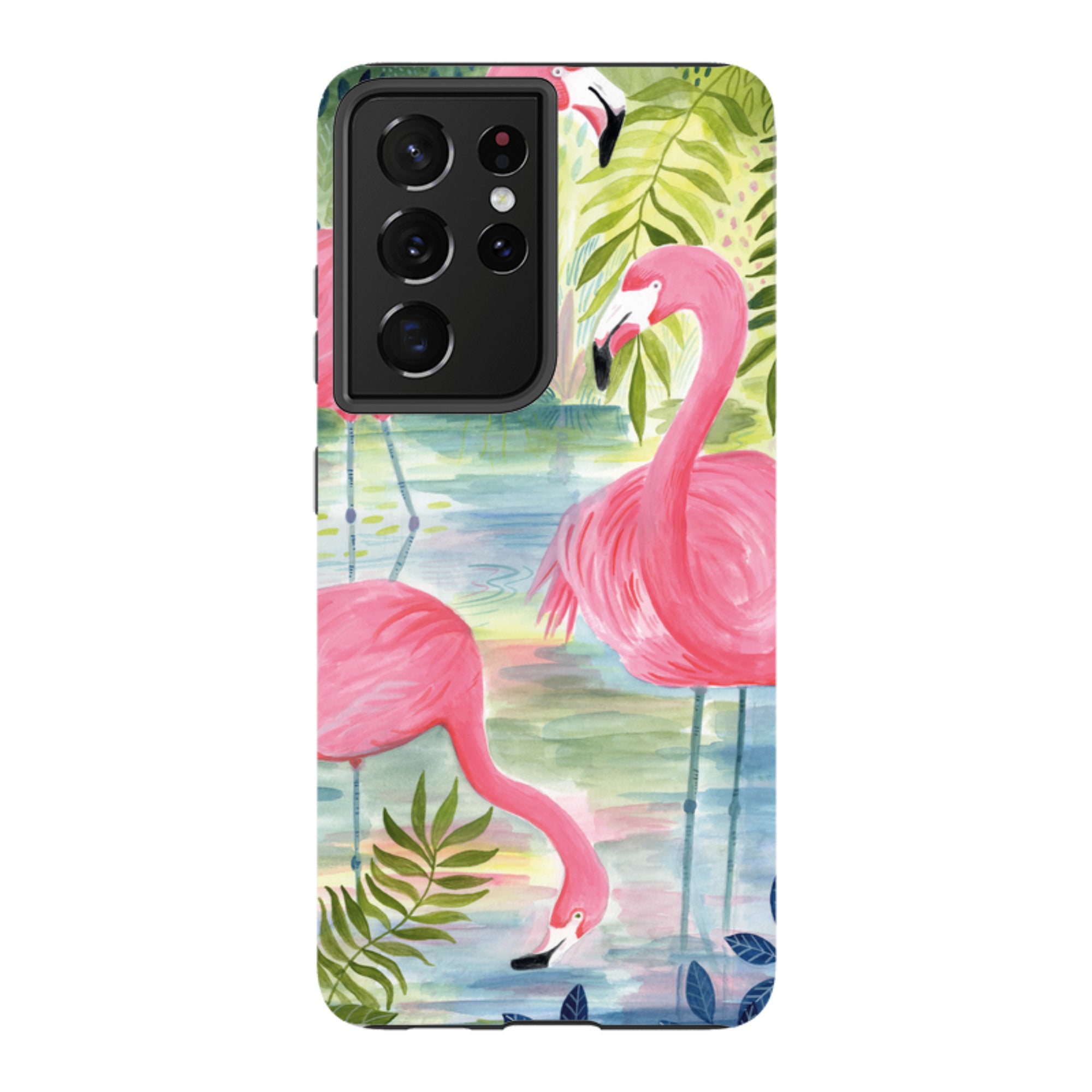 Samsung Tough Case - Three Flamingo By Bex Parkin