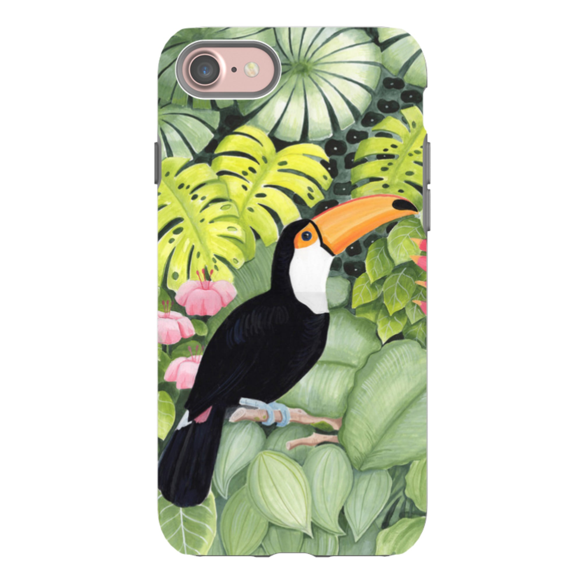 iPhone Tough Case - Toucan In Leaves By Bex Parkin
