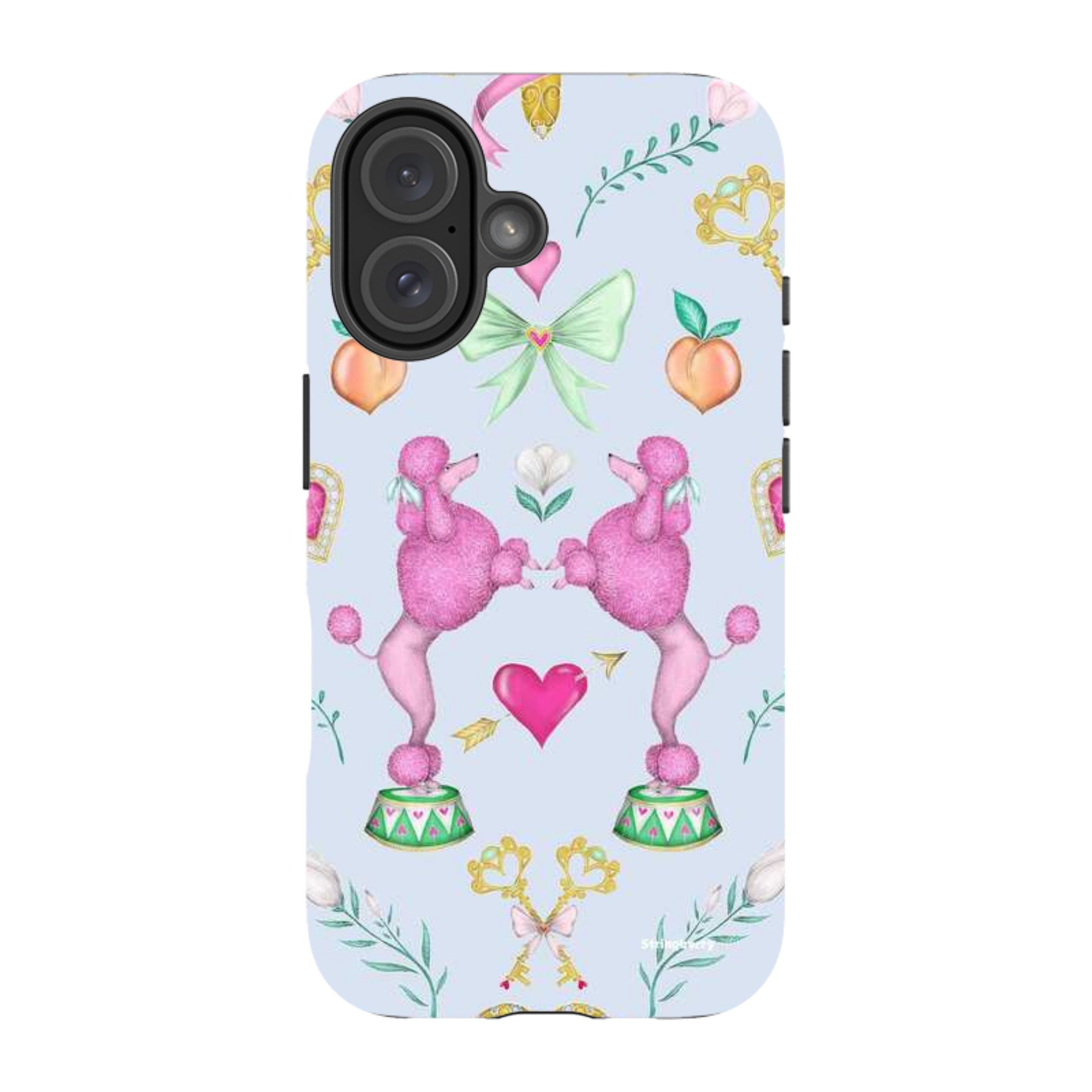 iPhone Tough Case - Pink Poodle Parlour Powder By Catherine Rowe