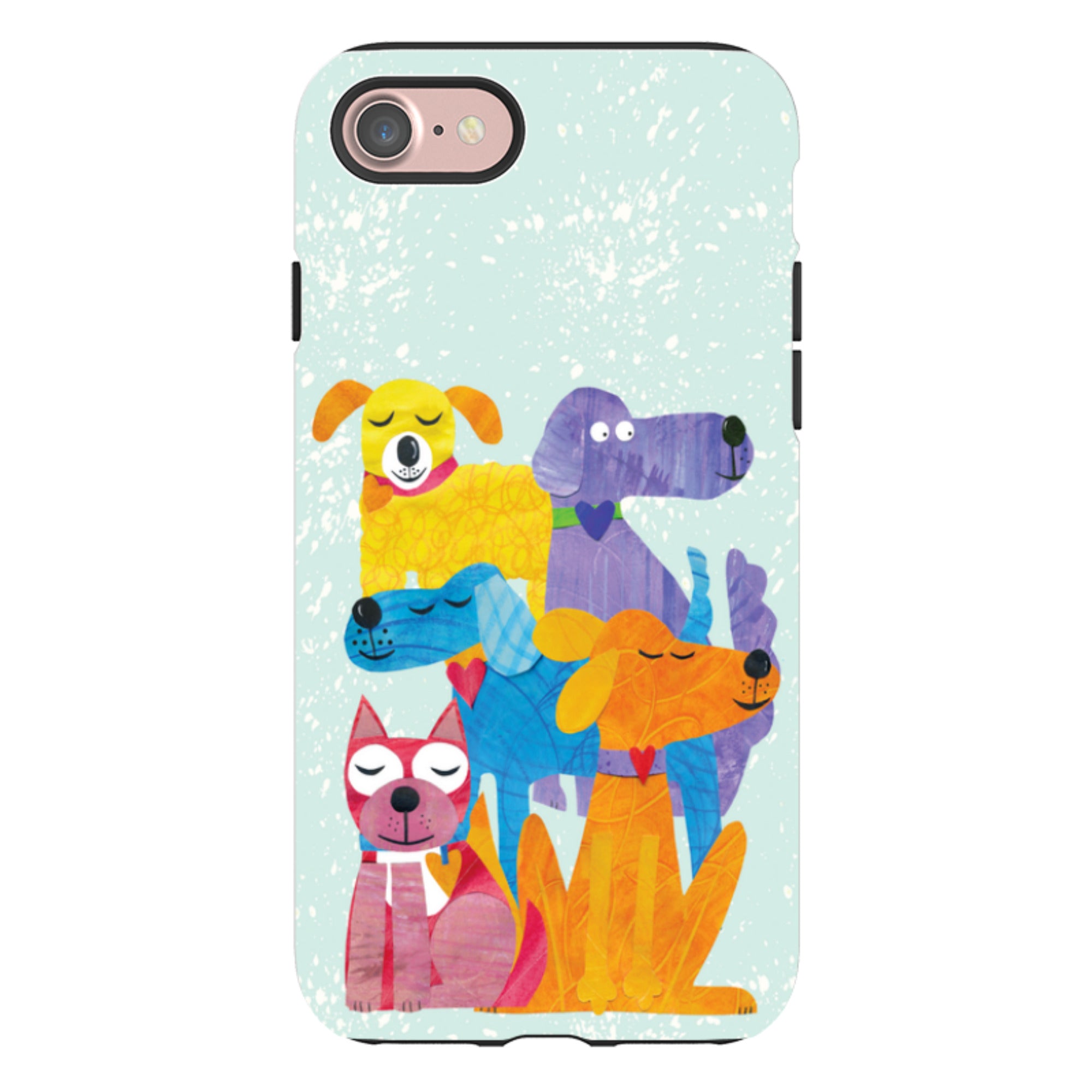 iPhone Tough Case - Patch Work Pups By Tracey English