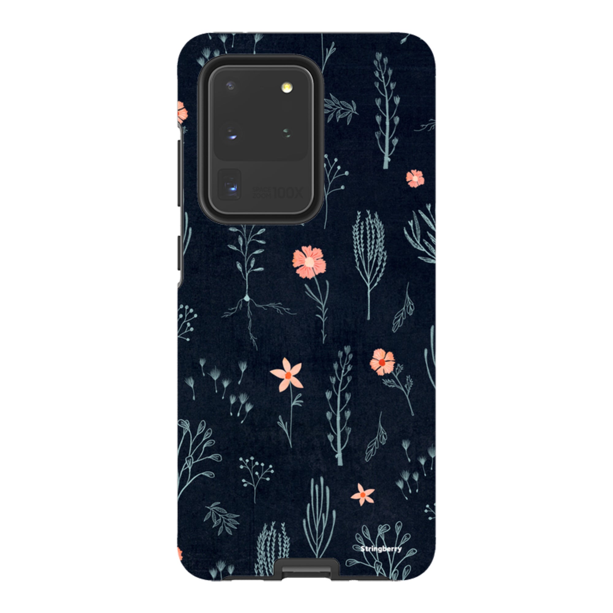 Samsung Tough Case - Floral Light Blue And Pink By Katherine Quinn