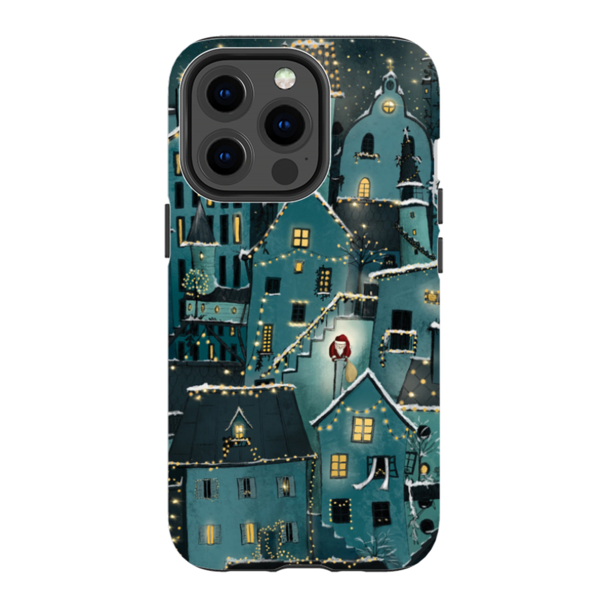 iPhone Tough Case - Citywinkles Blue By Maja Lindberg