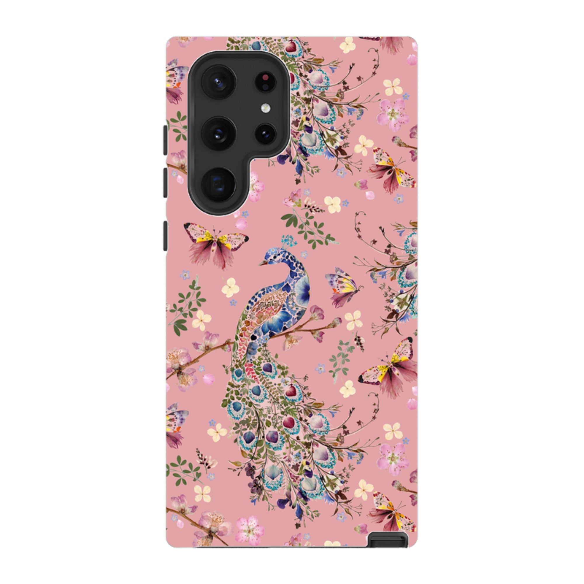 Samsung Tough Case - Peacock and Cherry Blossoms Lupine By Helen Ahpornsiri