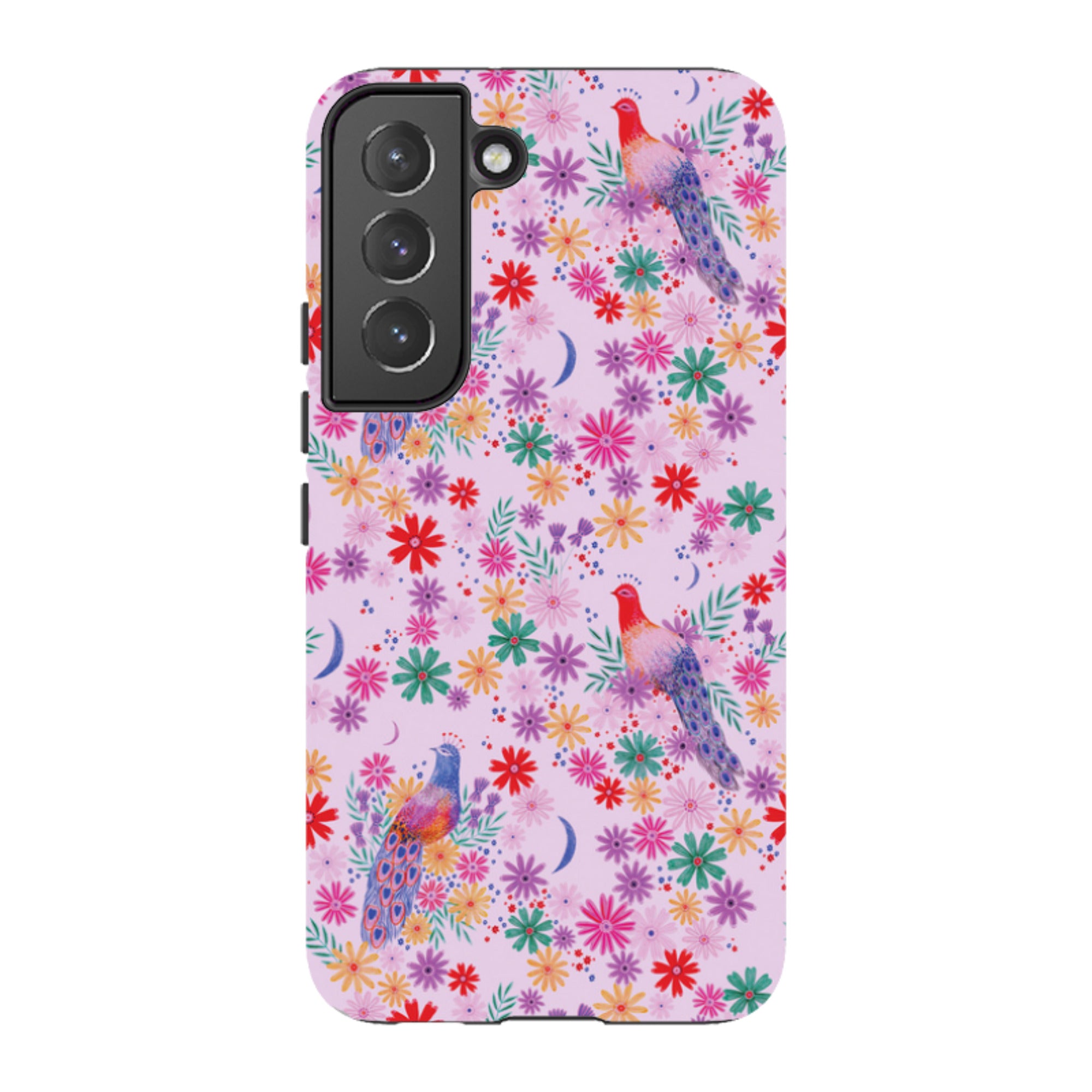 Samsung Tough Case - Peacock Pattern Lilac By Lee Foster Wilson