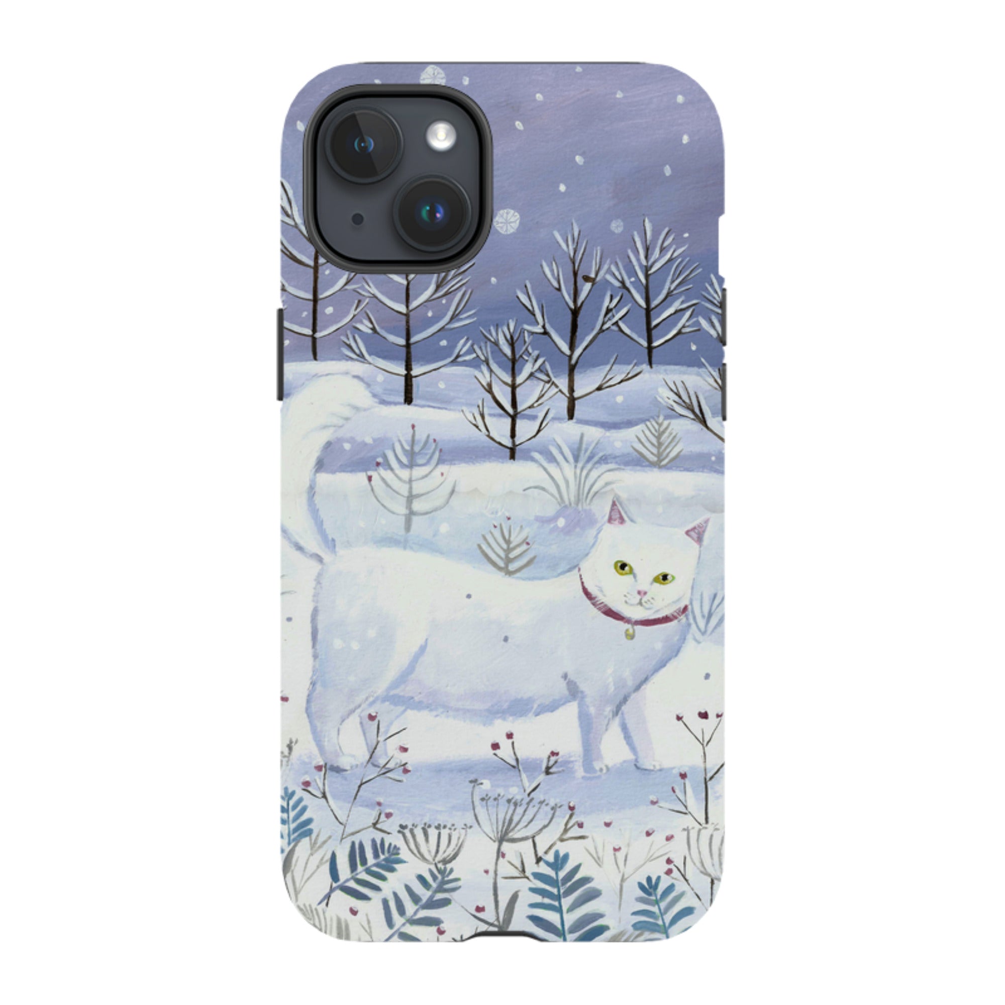 iPhone Tough Case - White Cat By Mary Stubberfield