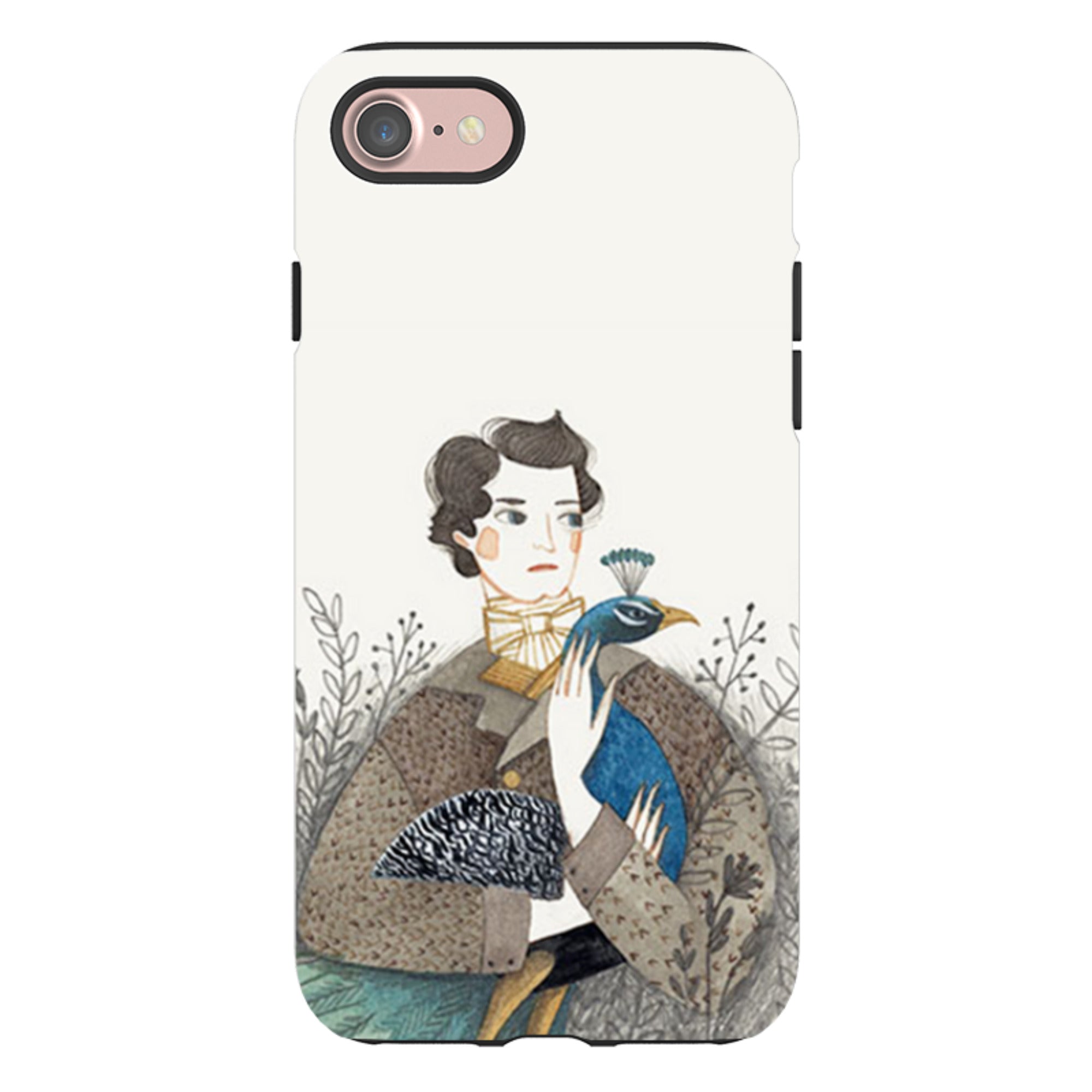 iPhone Tough Case - Man With Peacock By Meghann Rader