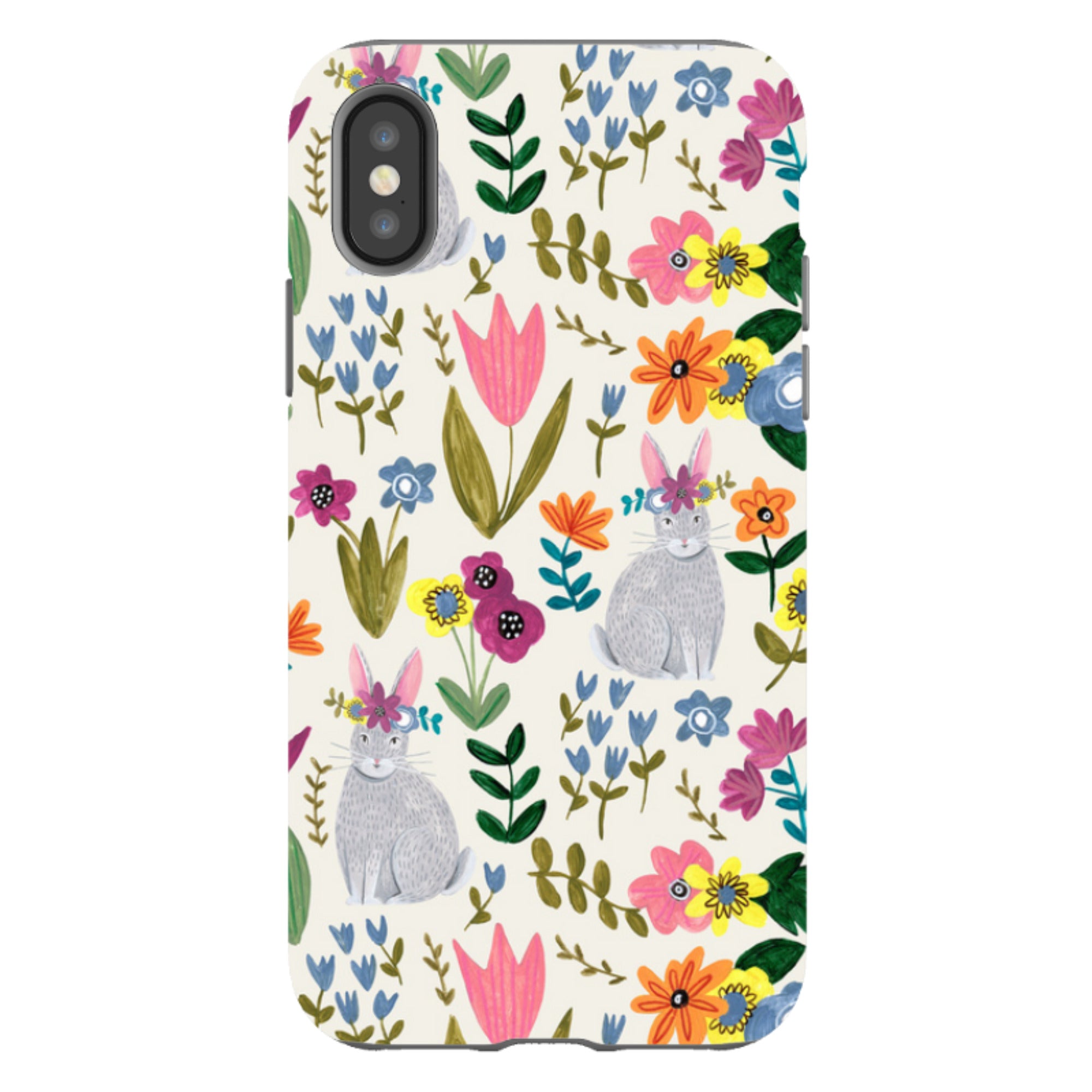 iPhone Tough Case - Rabbit Floral By Caroline Bonne Muller