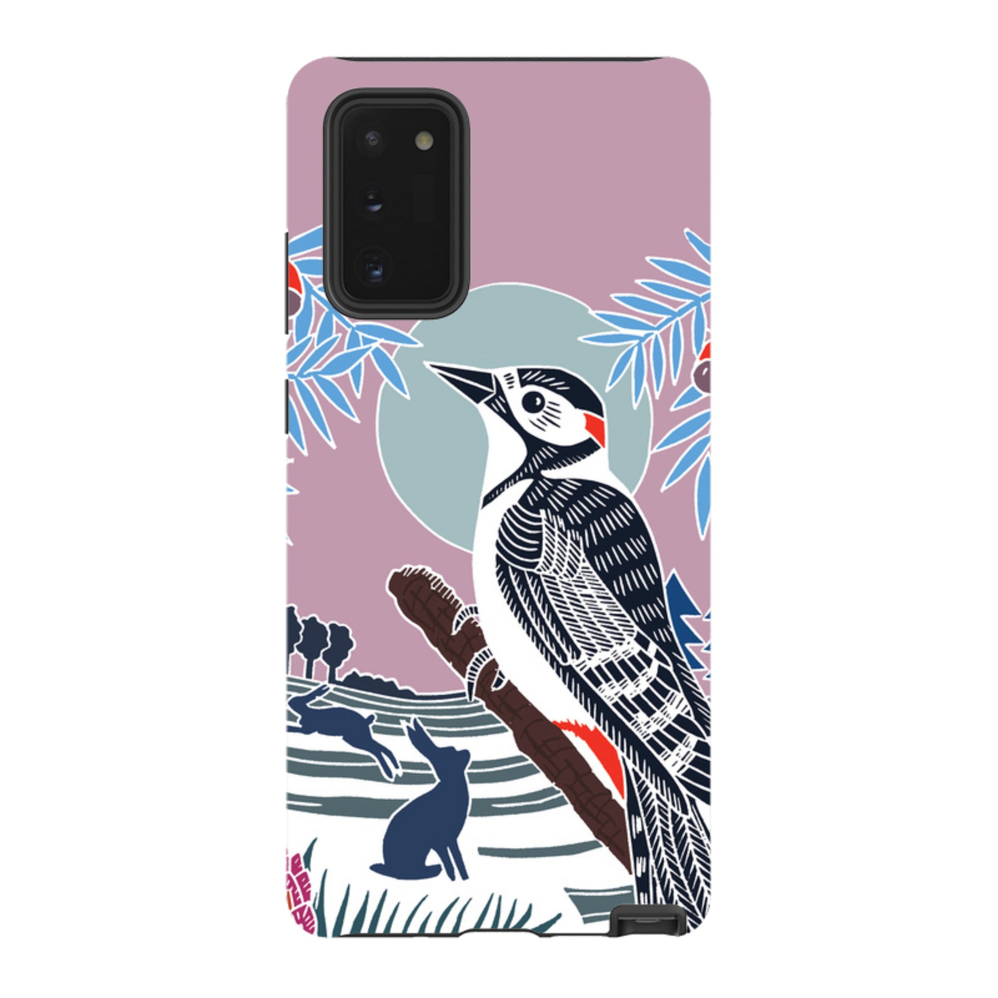 Samsung Tough Case - Woodpecker Pale By Kate Heiss