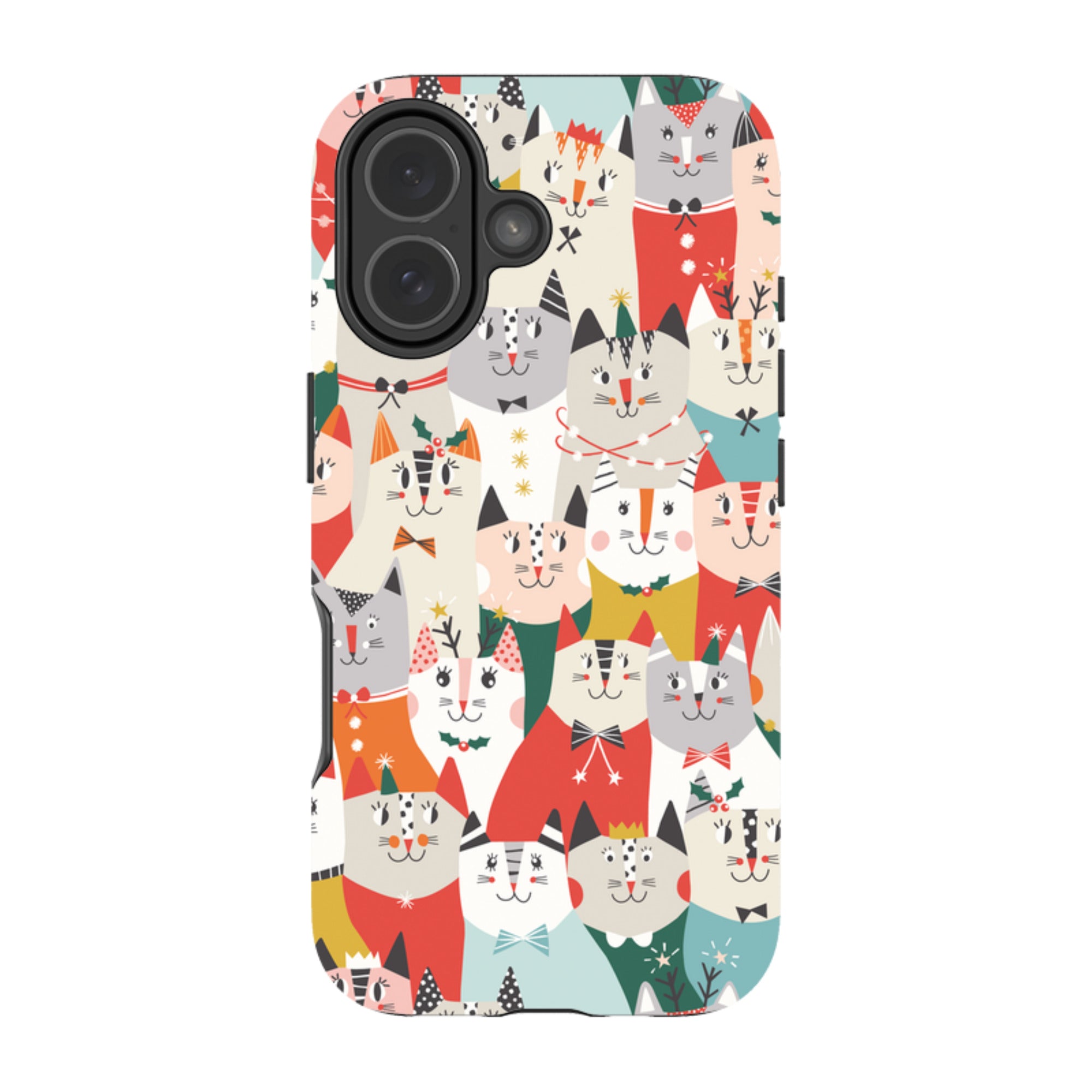 iPhone Tough Case - Christmas Cats By Ali Brookes