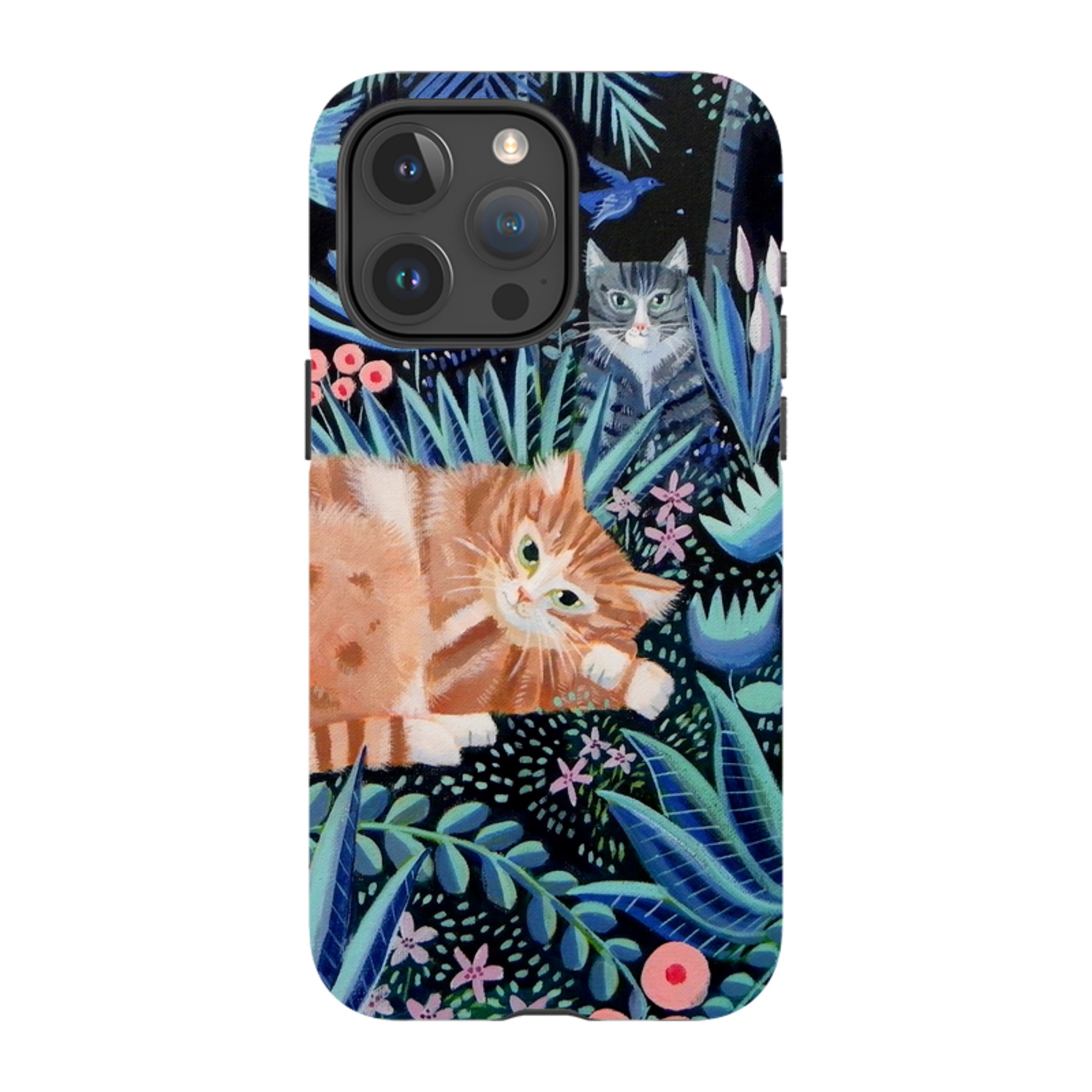 iPhone Tough Case - Night Cats By Mary Stubberfield