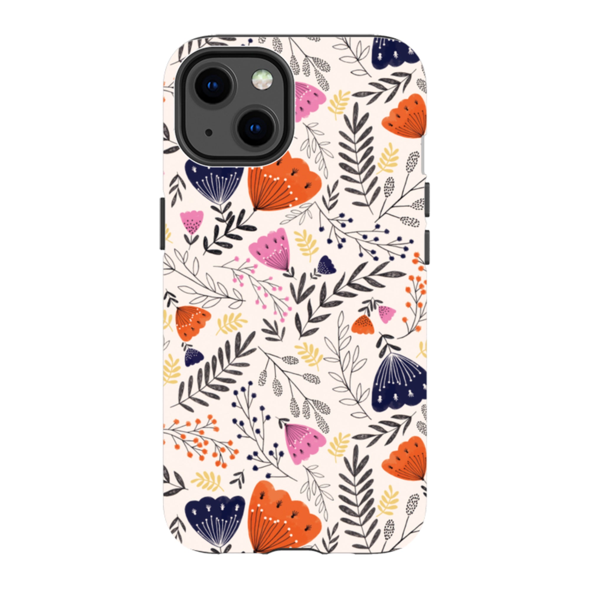 iPhone MagSafe Tough Case -  Pink Floral By Jade Mosinski