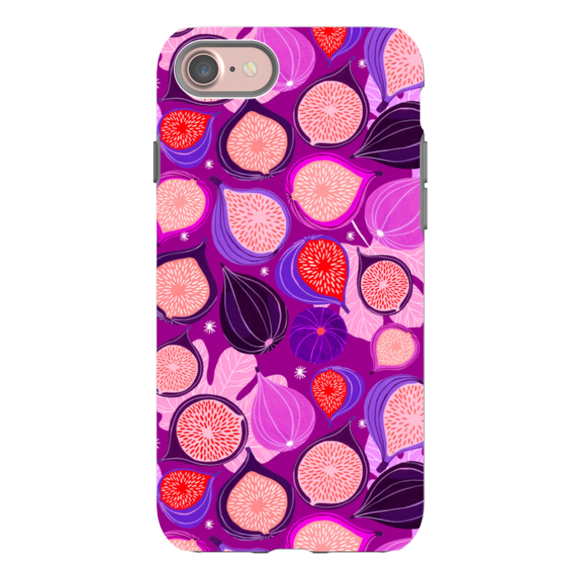 iPhone Tough Case - Ficolino Purple Pattern By Madalina Andronic