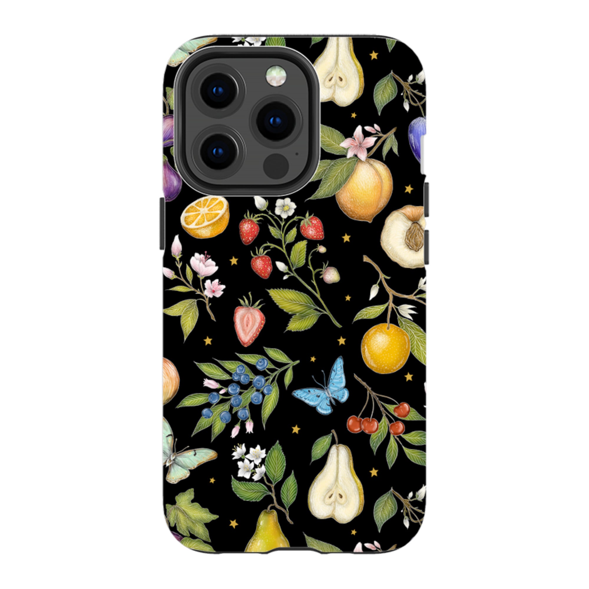 iPhone MagSafe Tough Case -  Black Fruits By Catherine Rowe