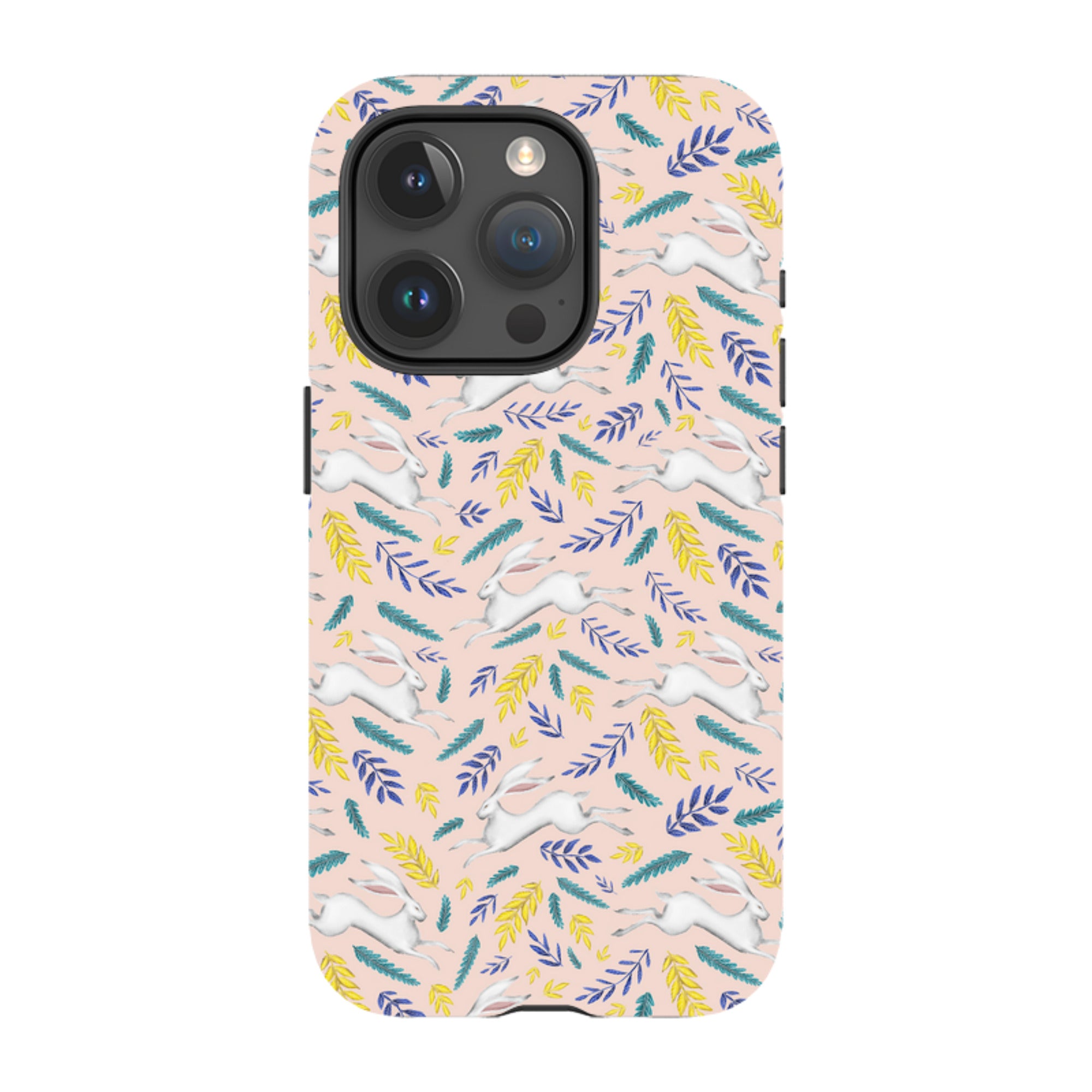 iPhone Tough Case - White Hare Pattern By Catherine Rowe