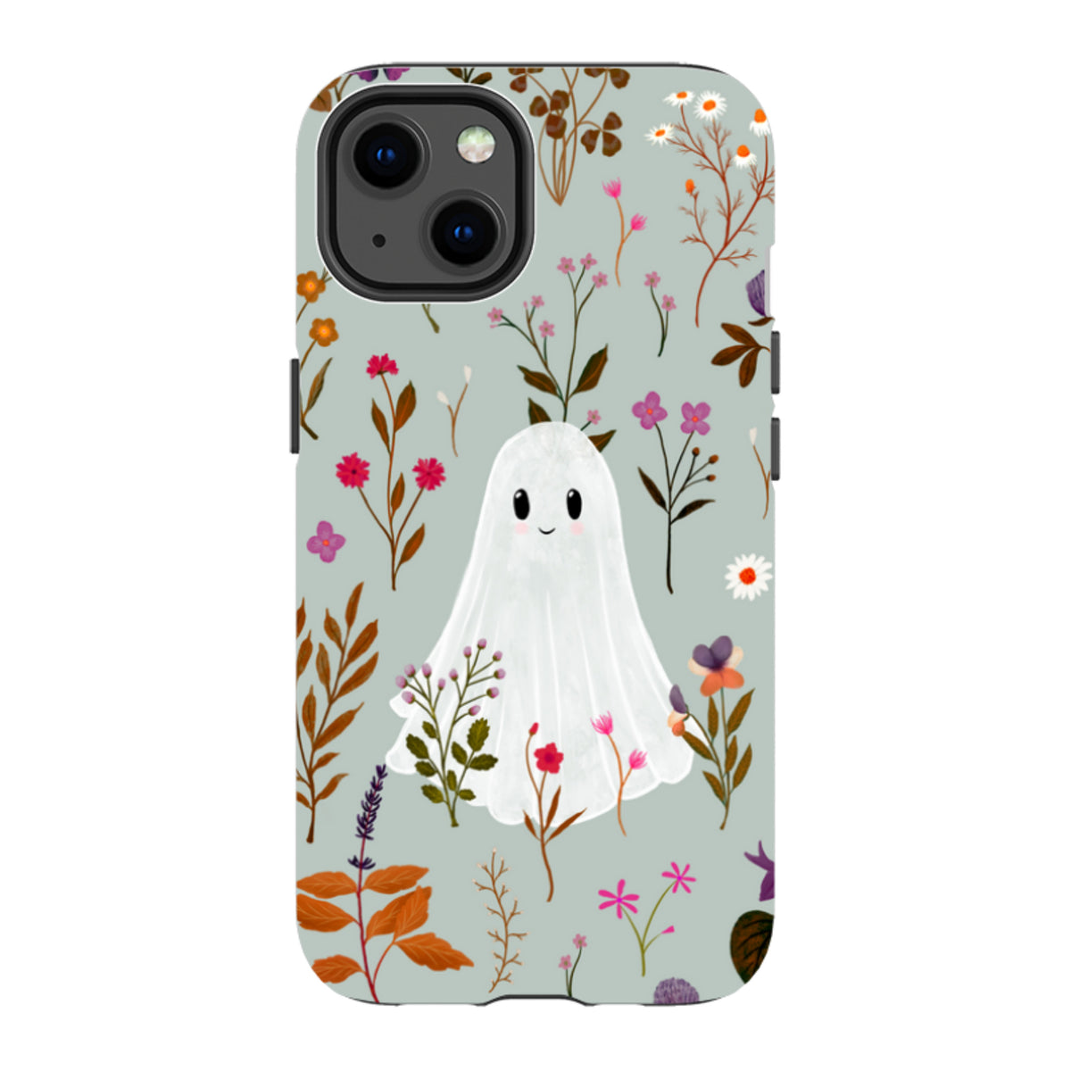 iPhone Tough Case - Ghost in the Garden - Dusty Gourd Multi By Katherine Quinn