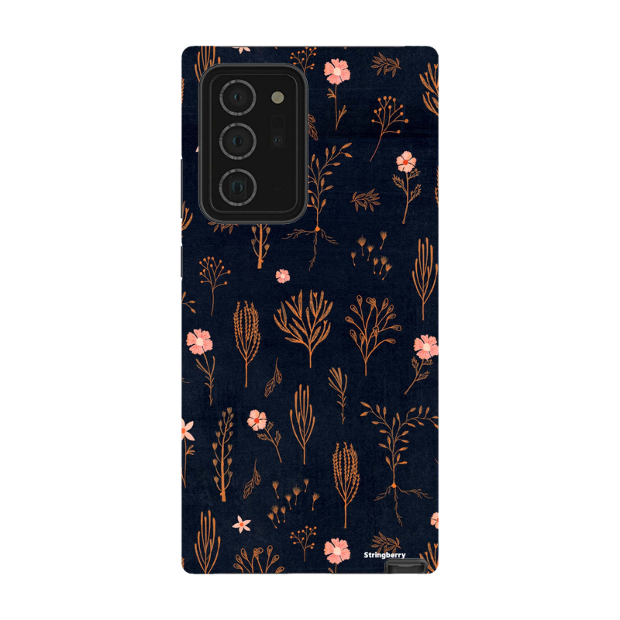 Samsung Tough Case - Floral Light Orange And Pink By Katherine Quinn