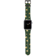 Green and Gold Stars Apple Watch Strap