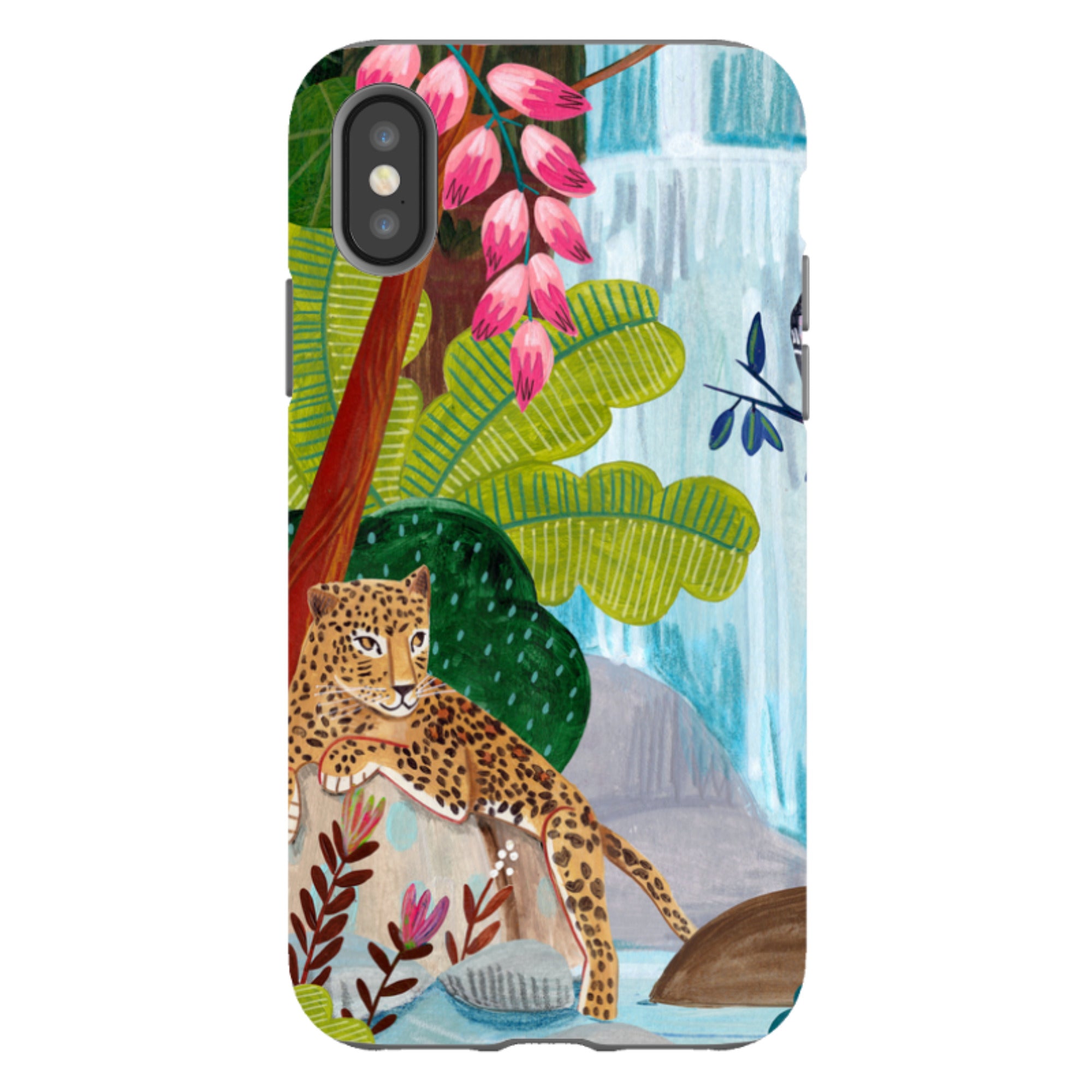 iPhone Tough Case - Waterfall Leopard By Caroline Bonne Muller