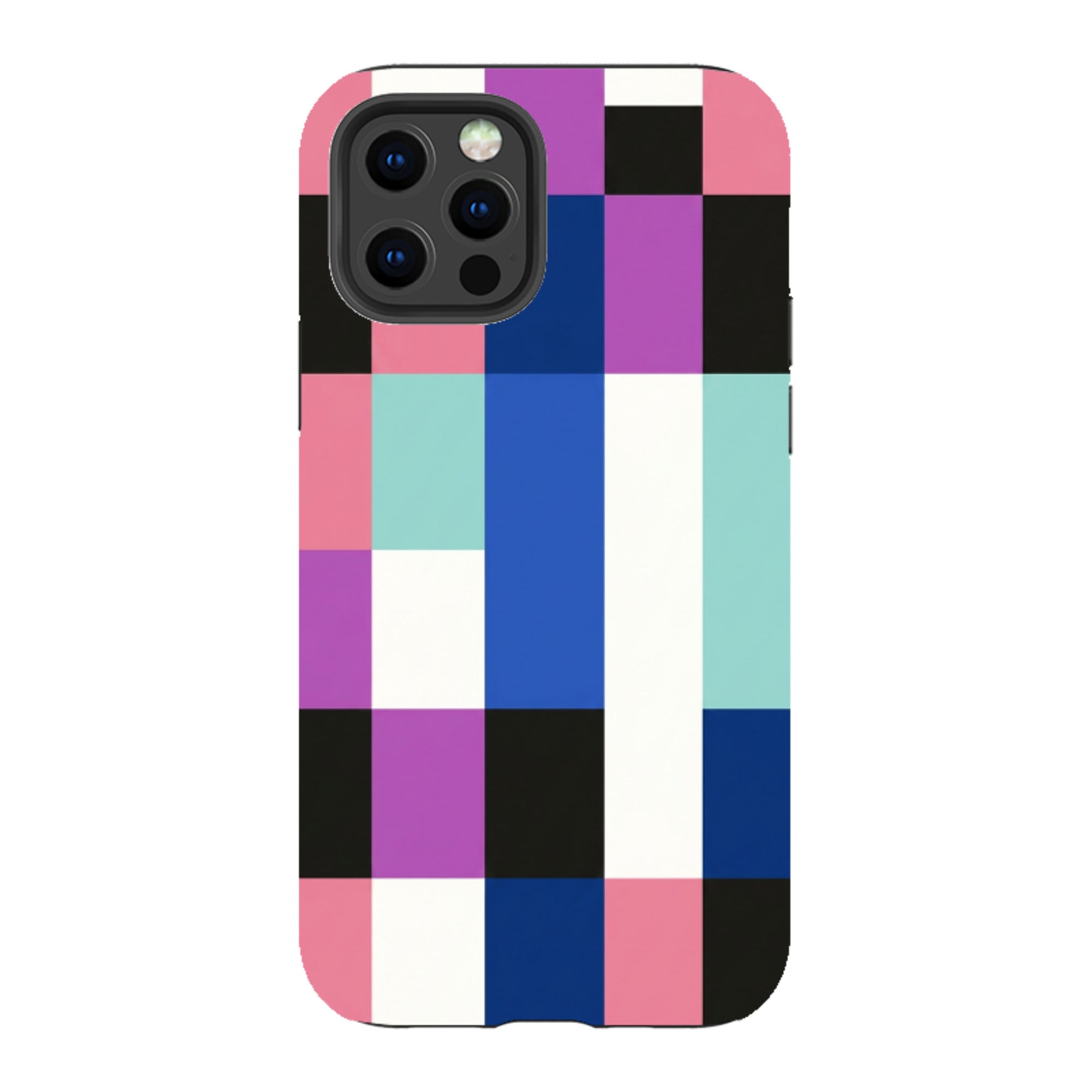 iPhone Tough Case - Pastel Cyberpunk Checkerboard