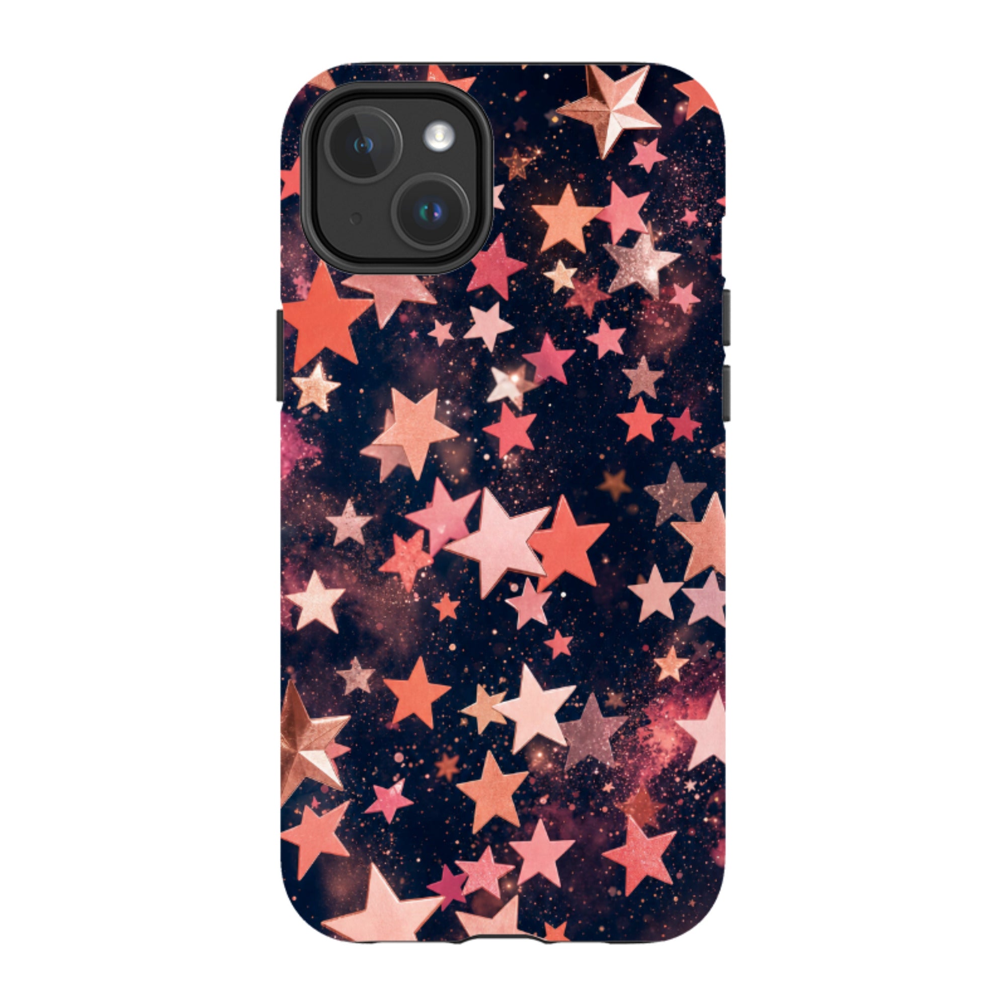 iPhone MagSafe Tough Case - Rose Gold Galaxy Star