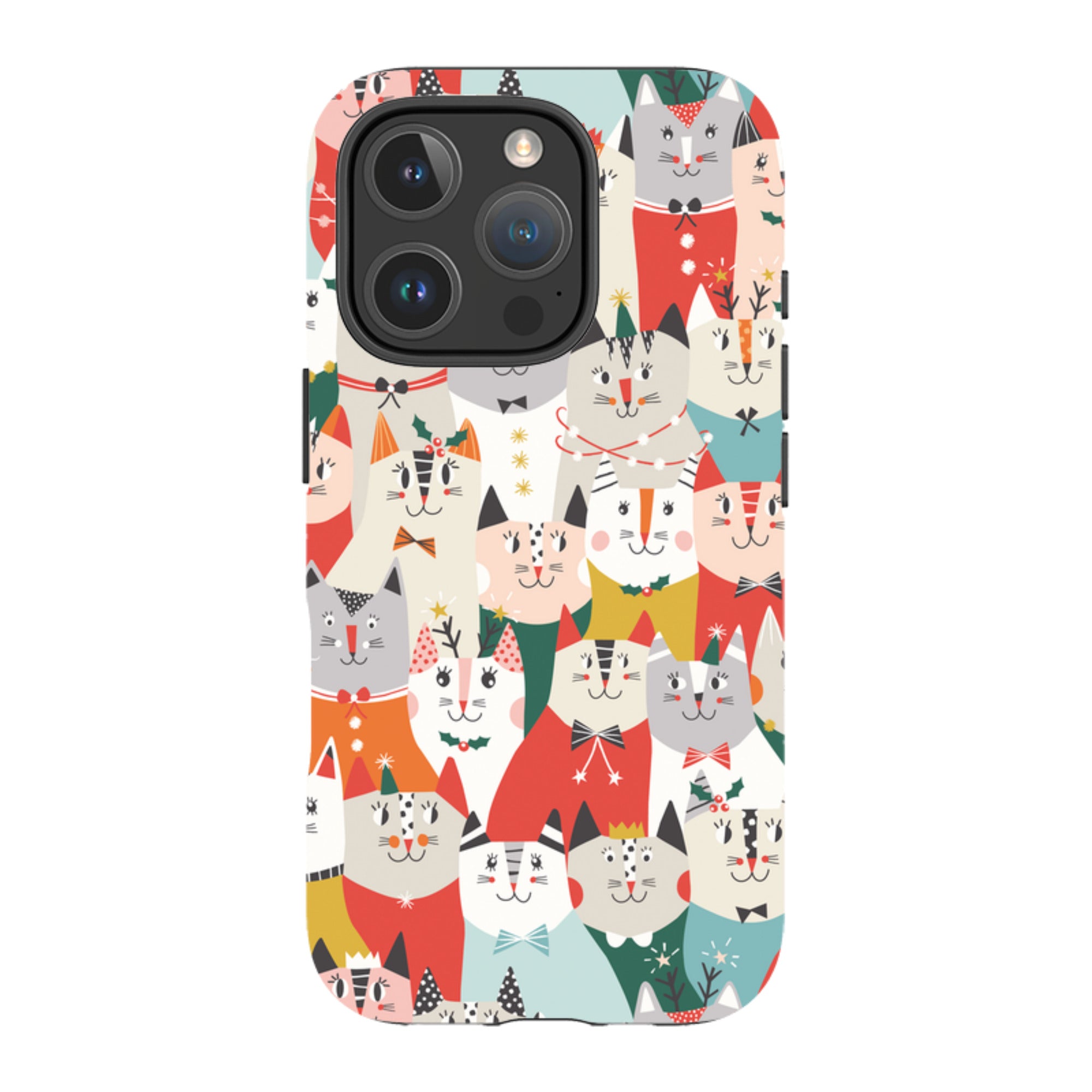 iPhone MagSafe Tough Case - Christmas Cats By Ali Brookes