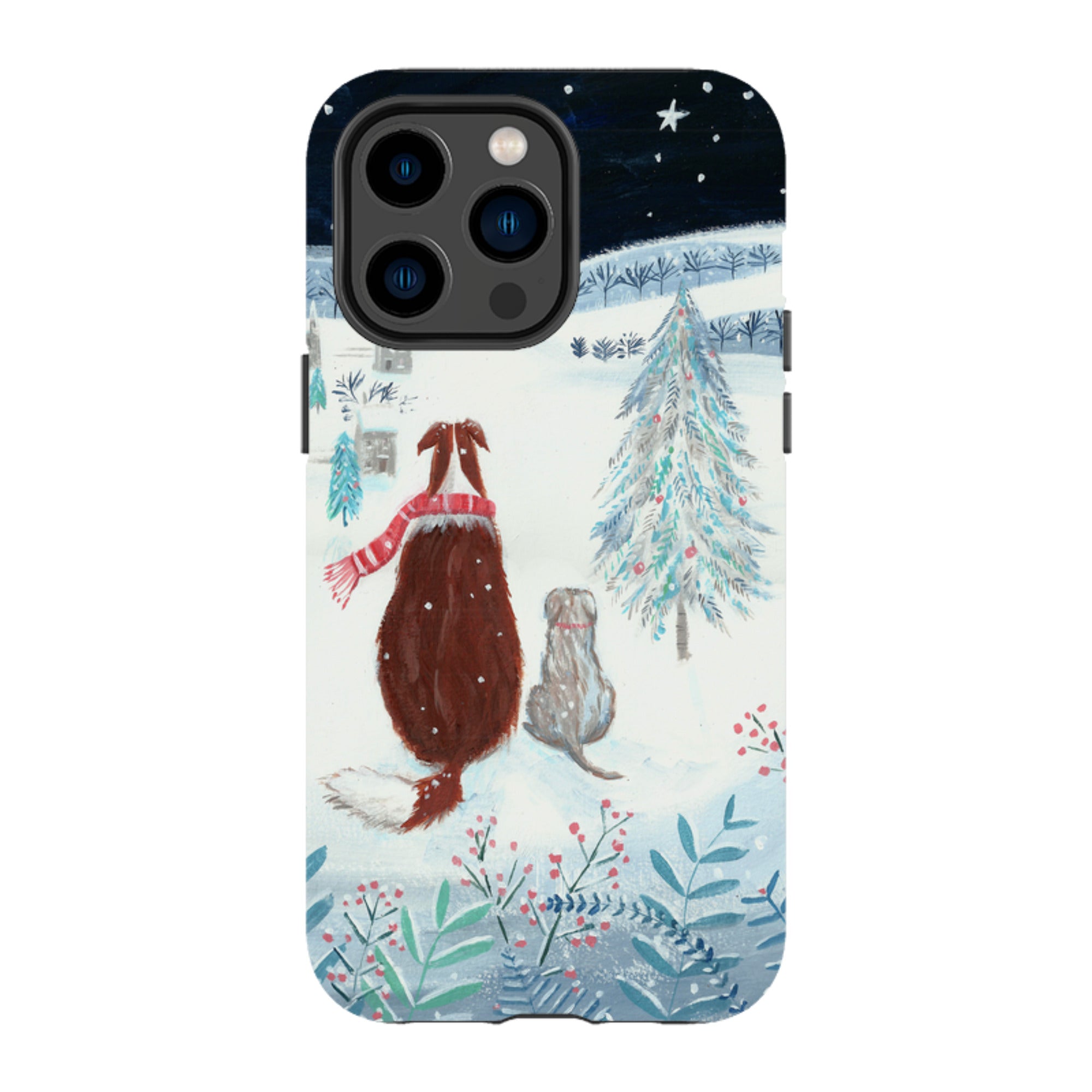 iPhone Tough Case - Snow Dogs By Mary Stubberfield