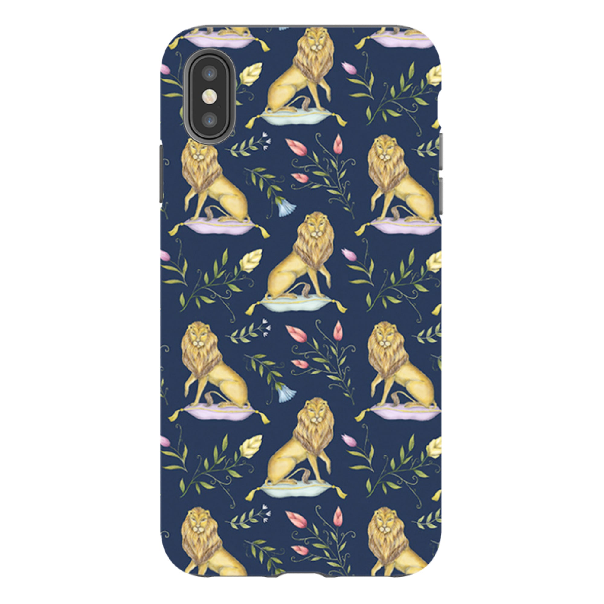 iPhone Tough Case - Leo Et Flores Navy By Catherine Rowe